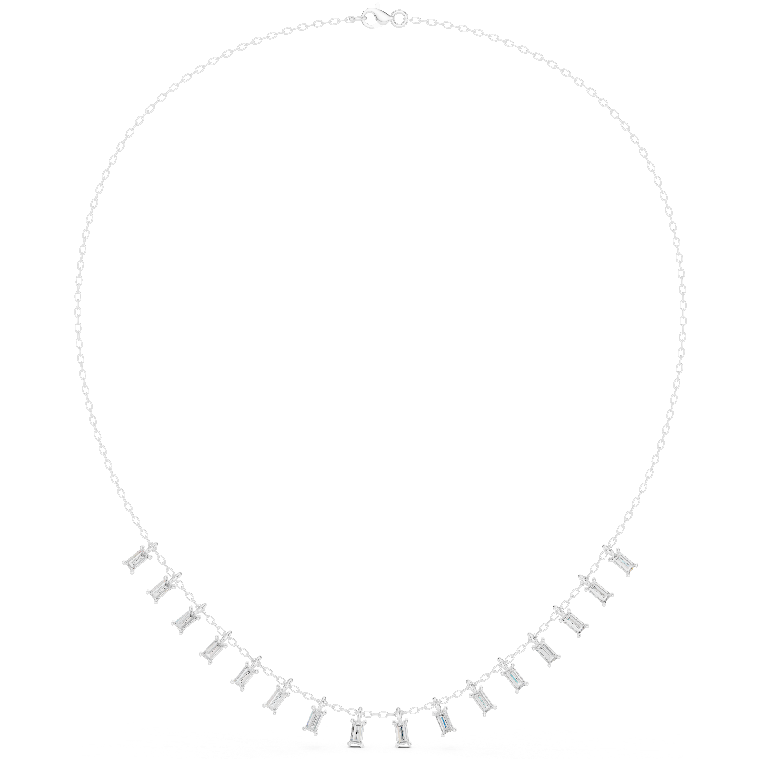 Baguette Fringe Necklace
