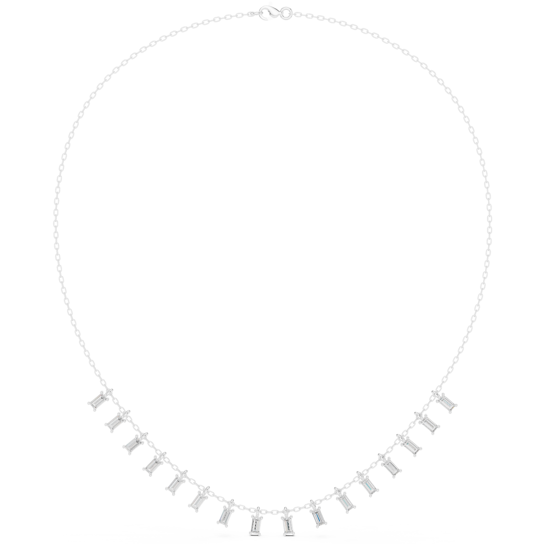 Baguette Fringe Necklace