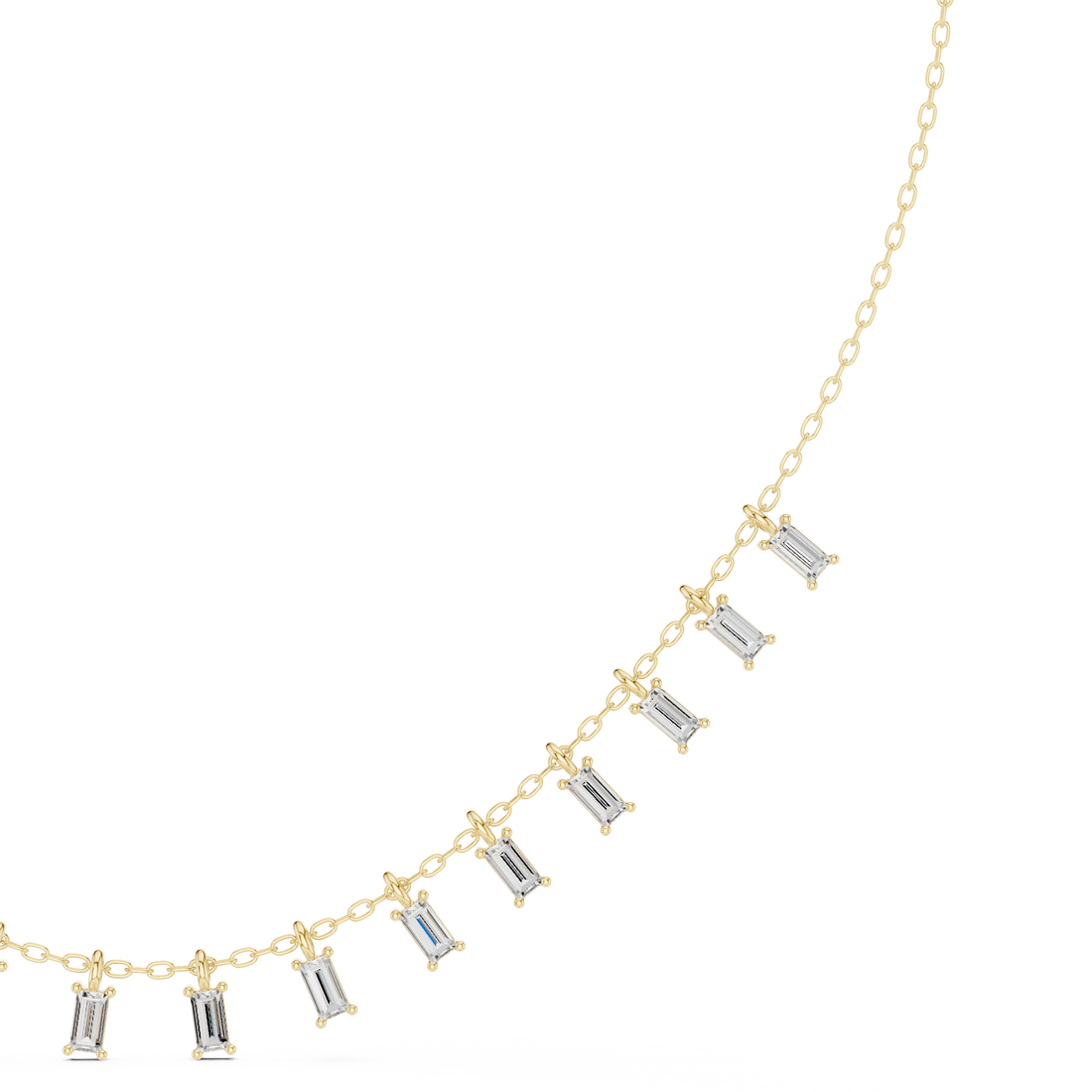 Baguette Fringe Necklace
