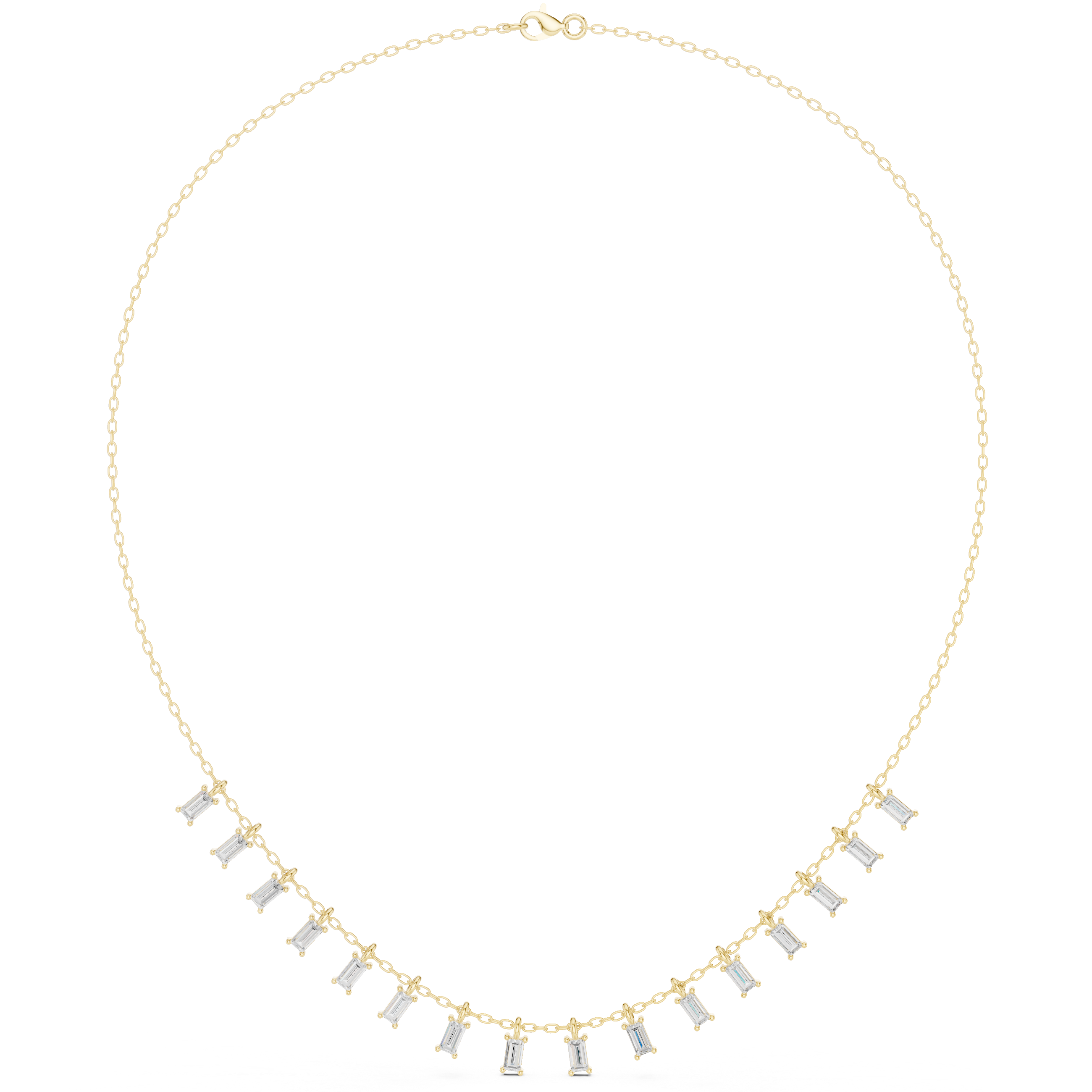 Baguette Fringe Necklace