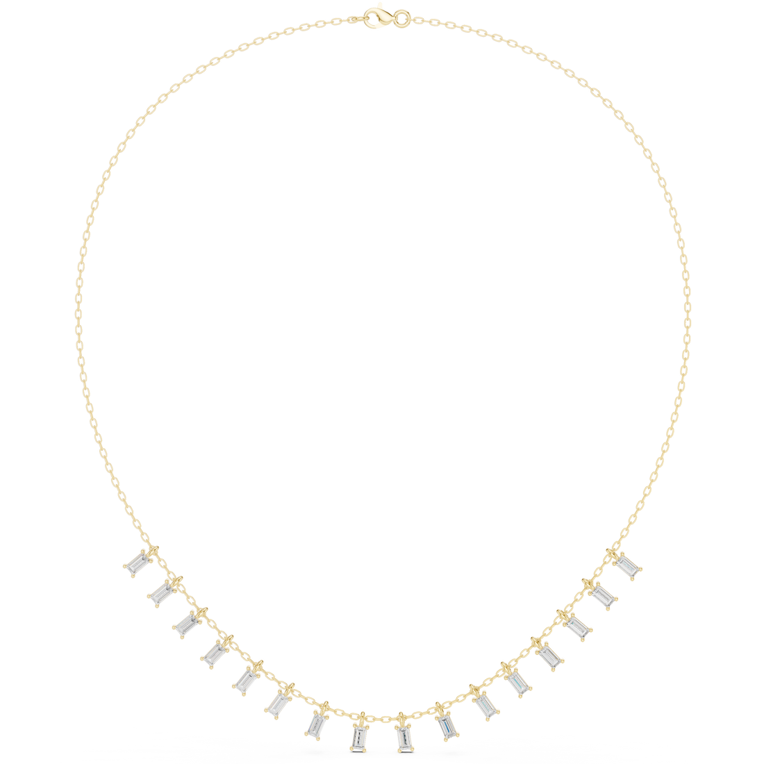 Baguette Fringe Necklace