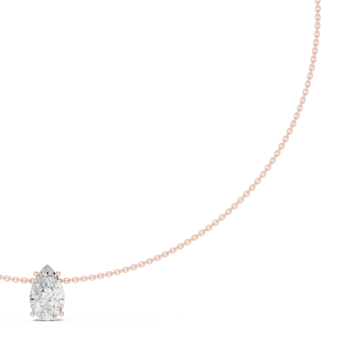 Pear Solitaire Pendant