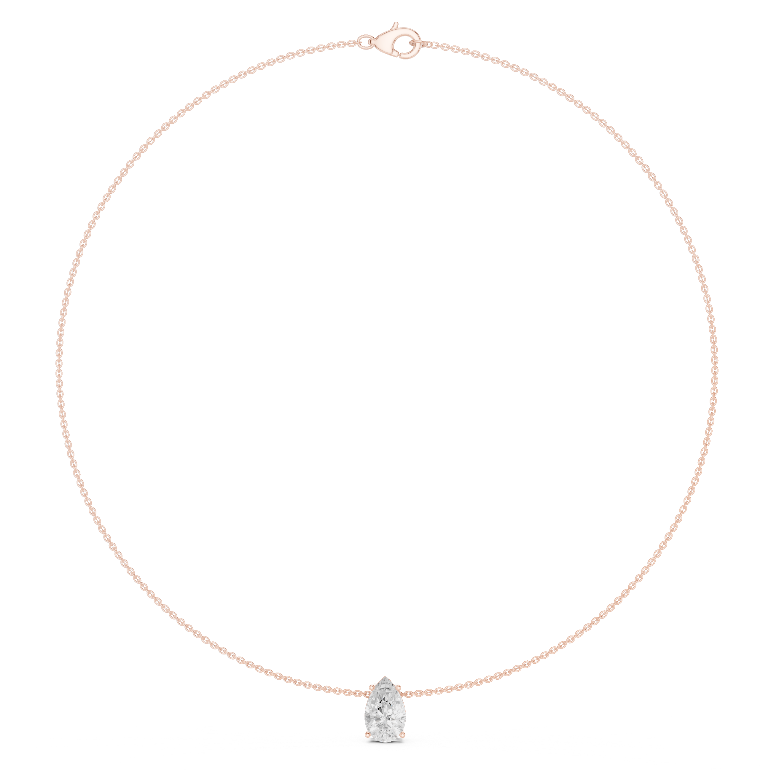 Pear Solitaire Pendant