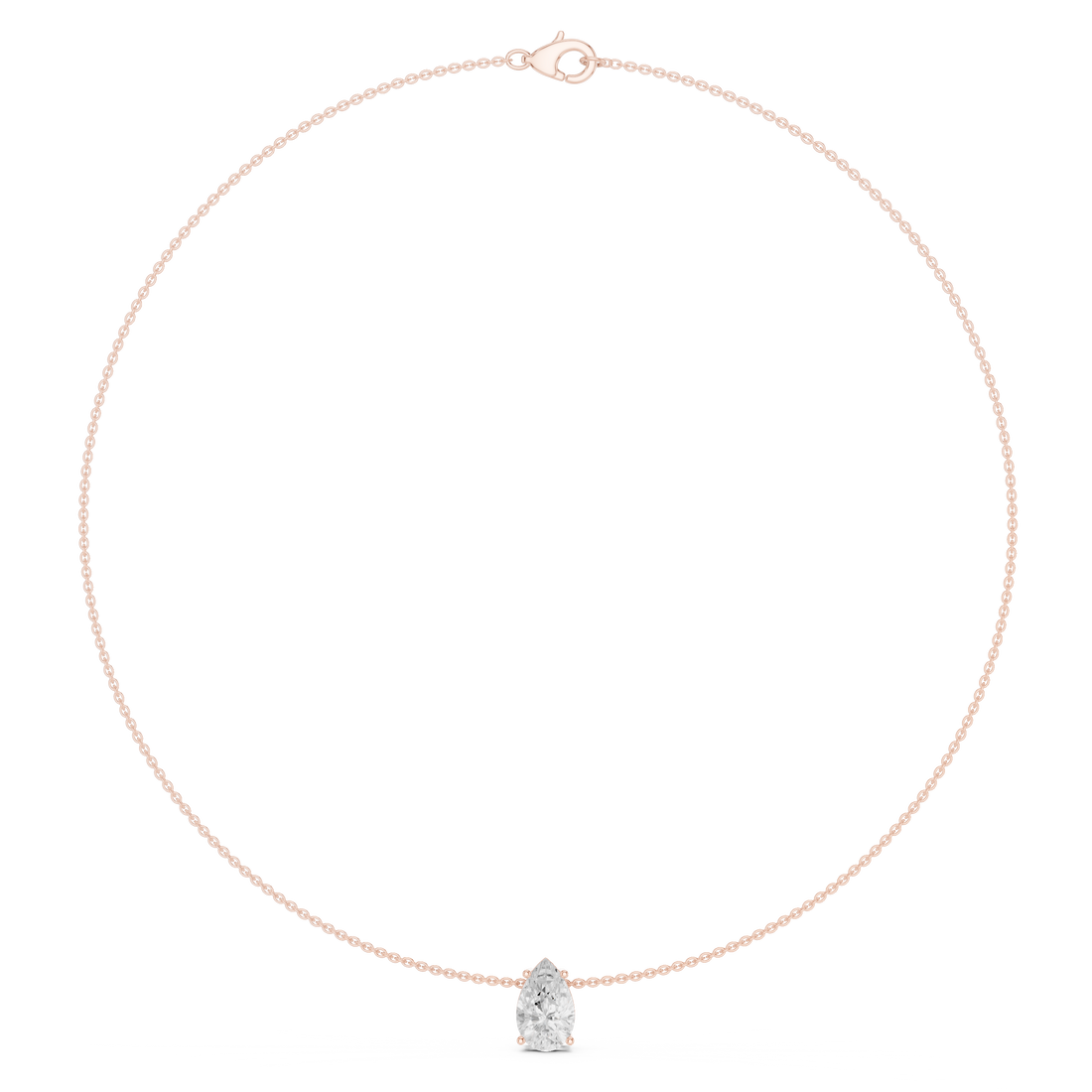 Pear Solitaire Pendant