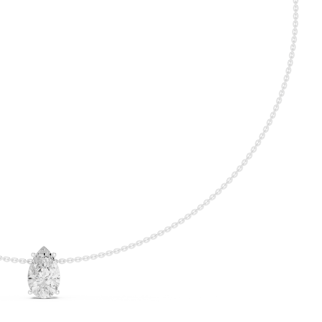 Pear Solitaire Pendant