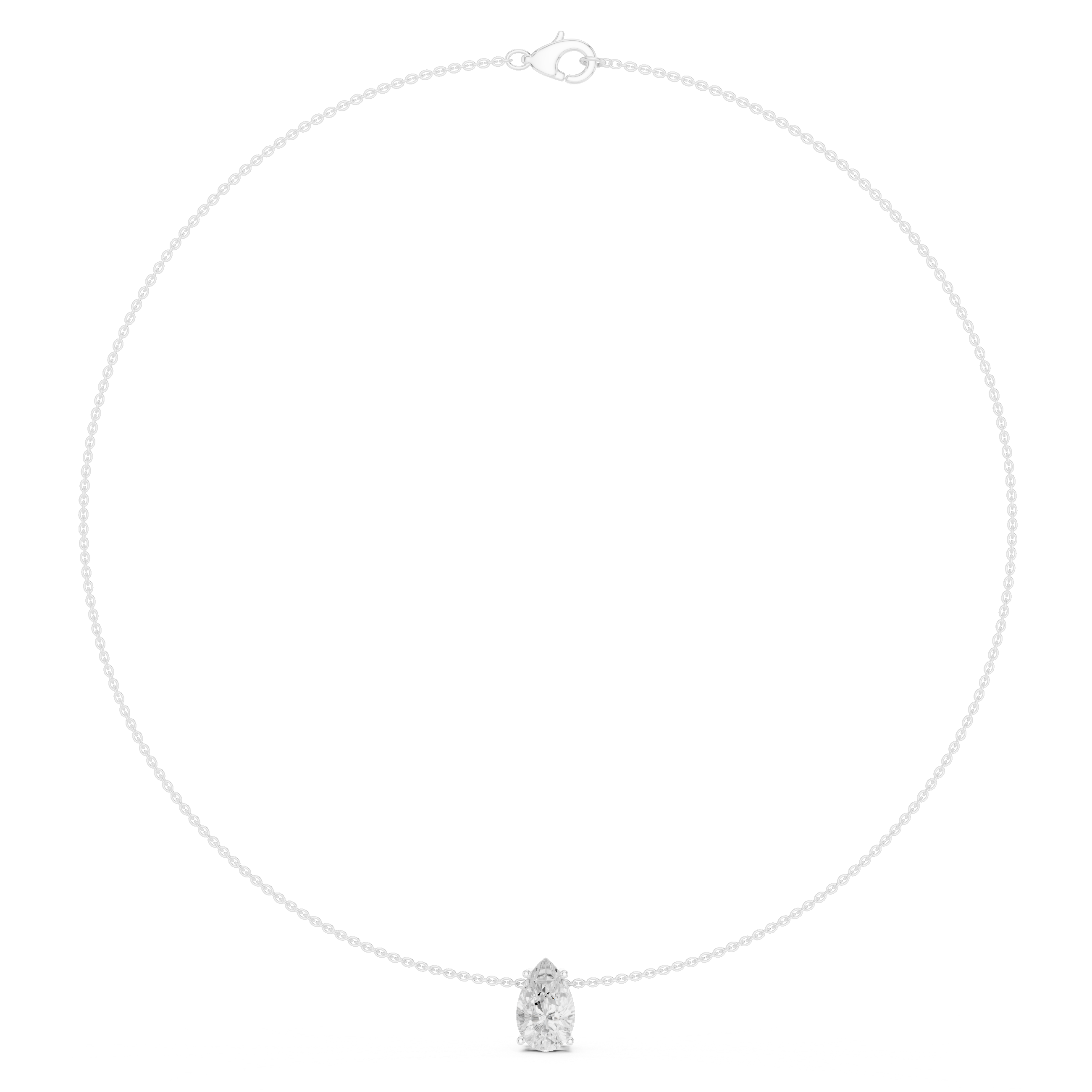 Pear Solitaire Pendant