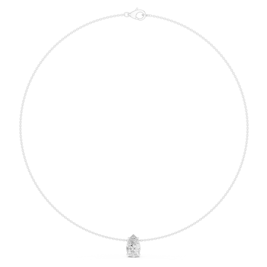 Pear Solitaire Pendant