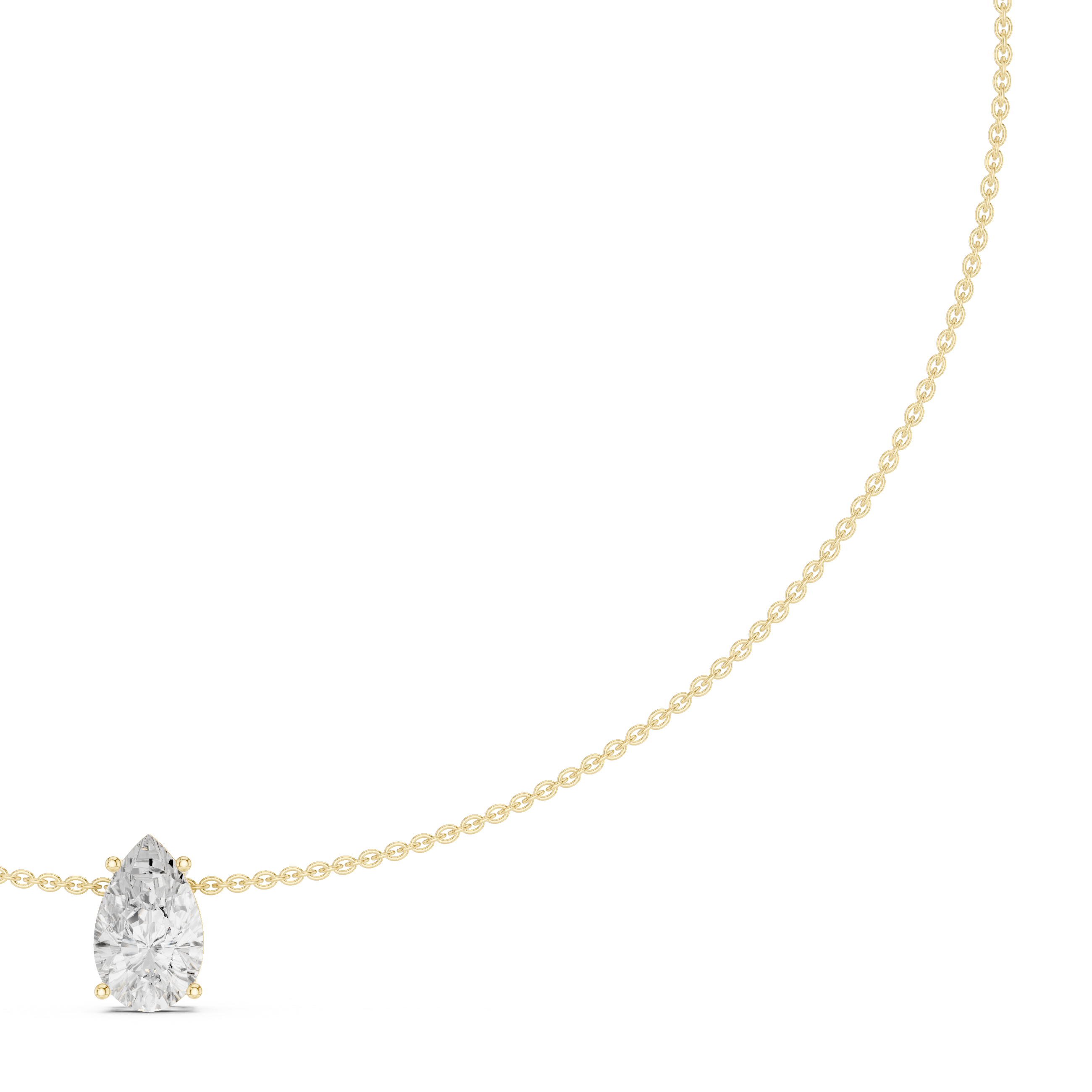 Pear Solitaire Pendant
