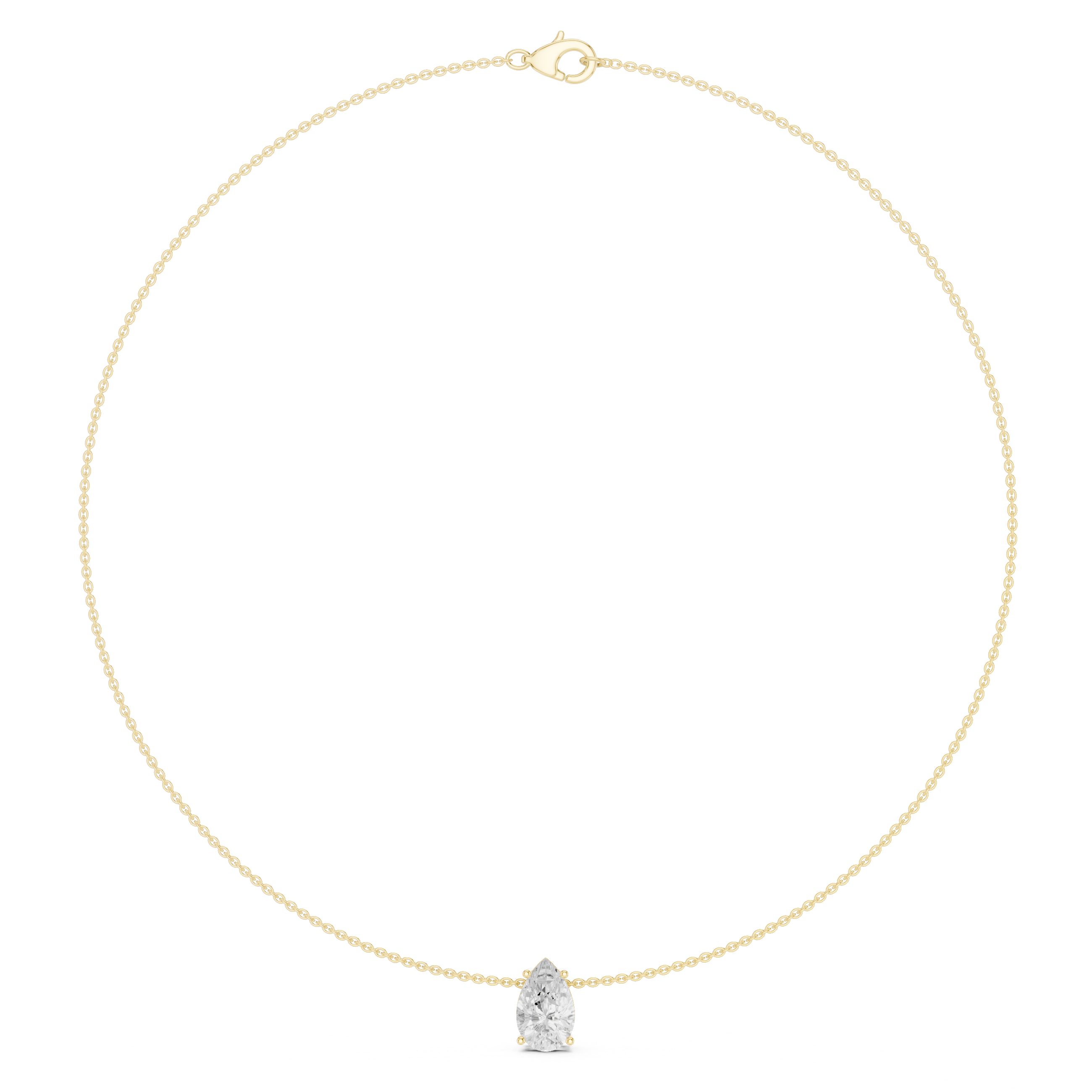 Pear Solitaire Pendant