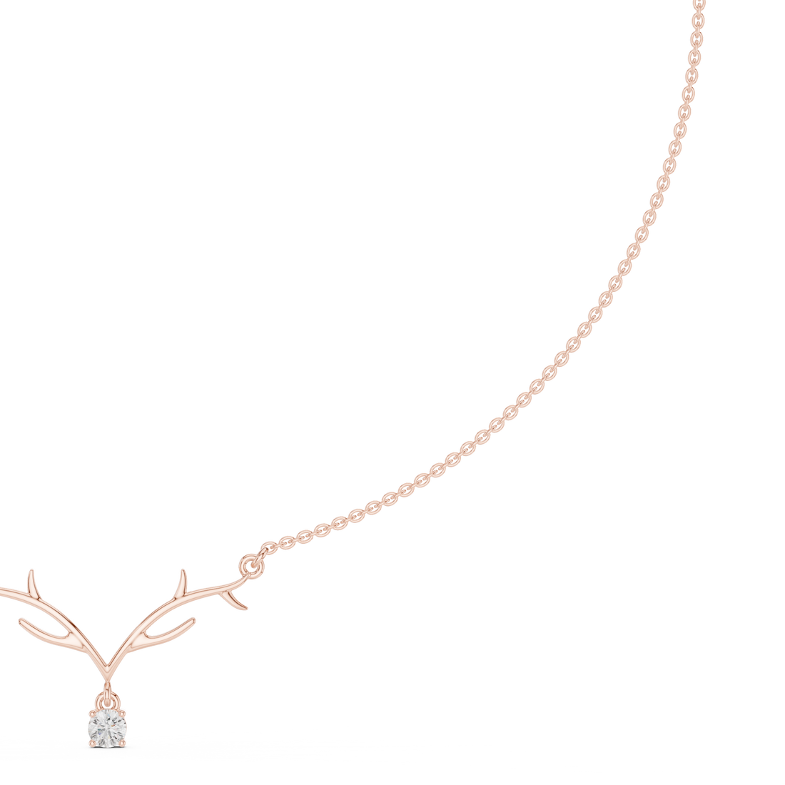 Antler Branch Pendant Necklace