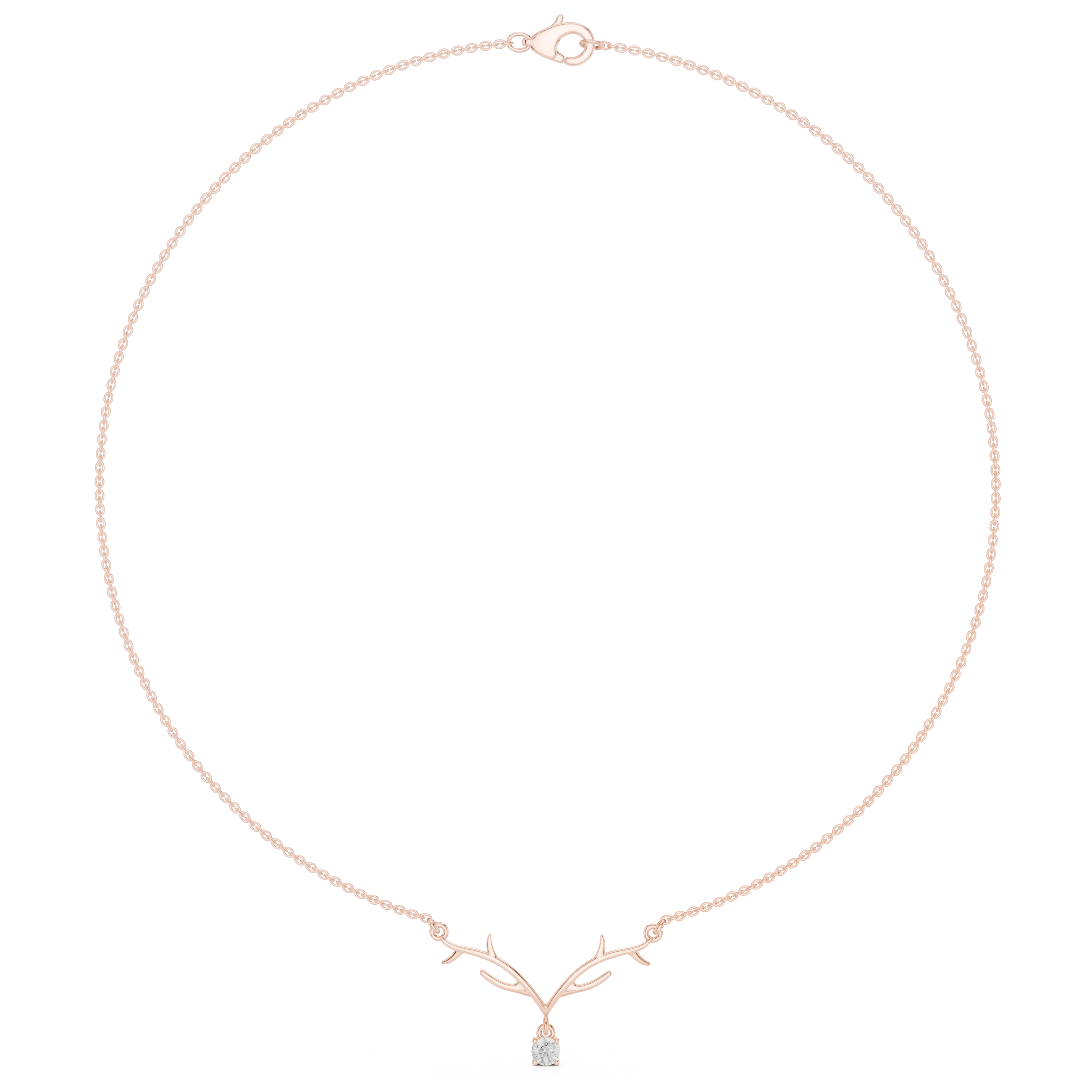 Antler Branch Pendant Necklace