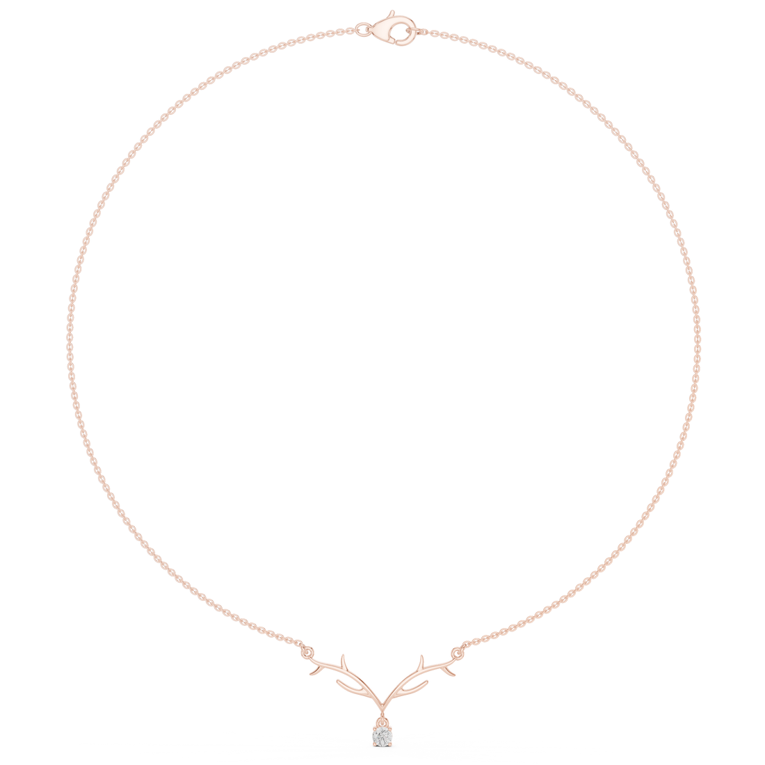 Antler Branch Pendant Necklace