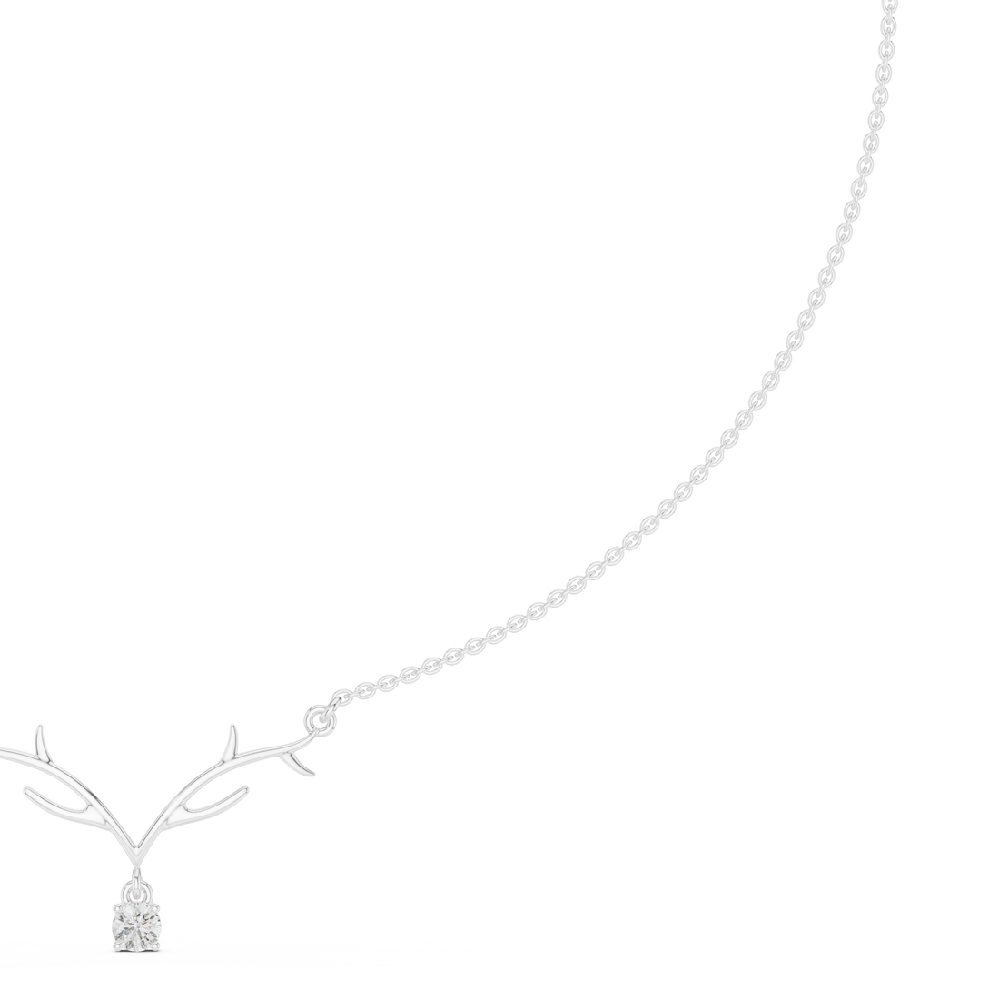 Antler Branch Pendant Necklace