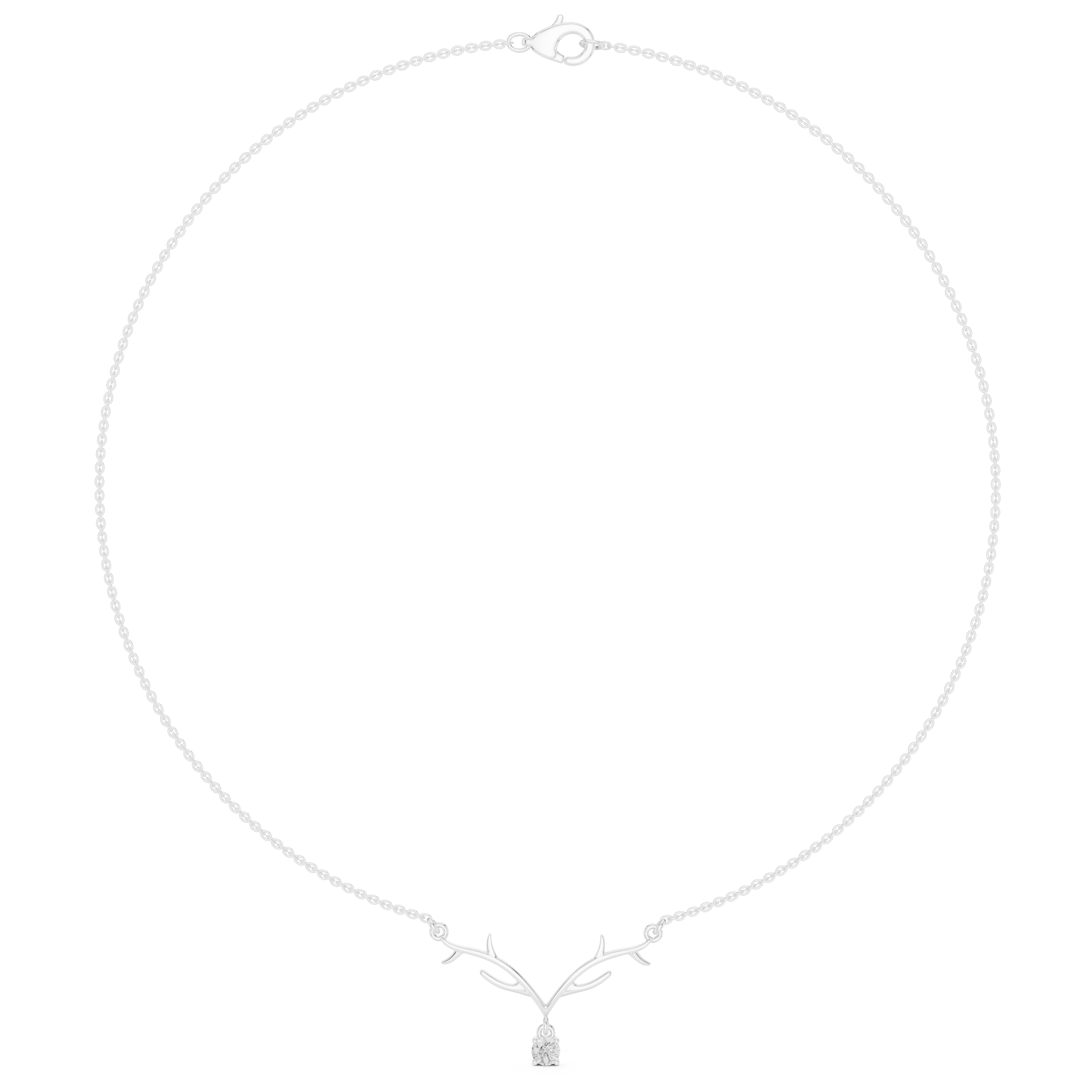 Antler Branch Pendant Necklace