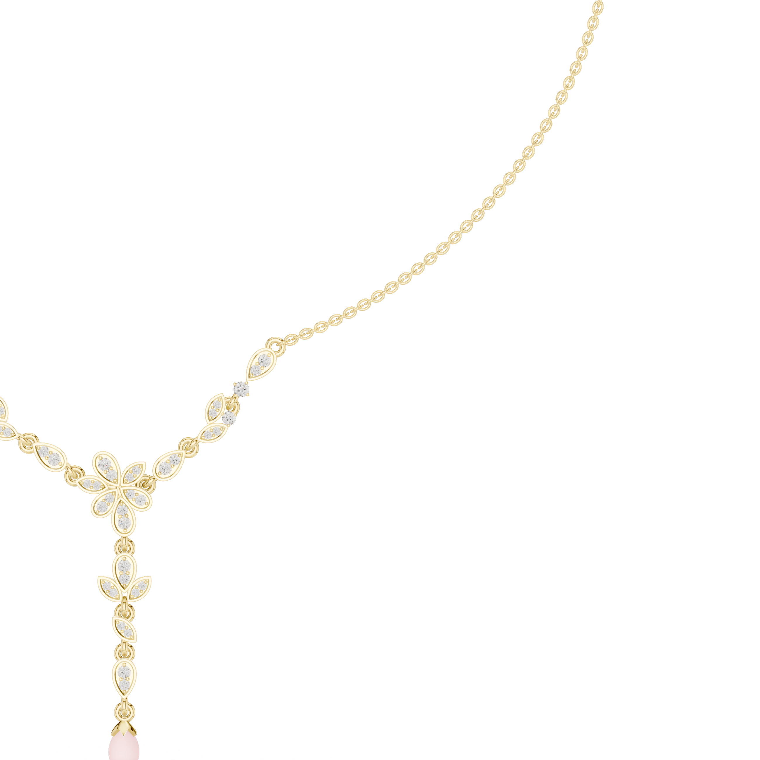 Petal Vine Y-Drop Necklace