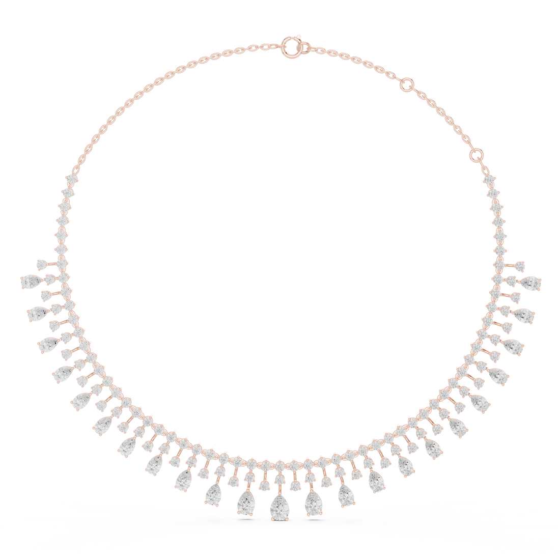 Pear Fringe Bridal Necklace