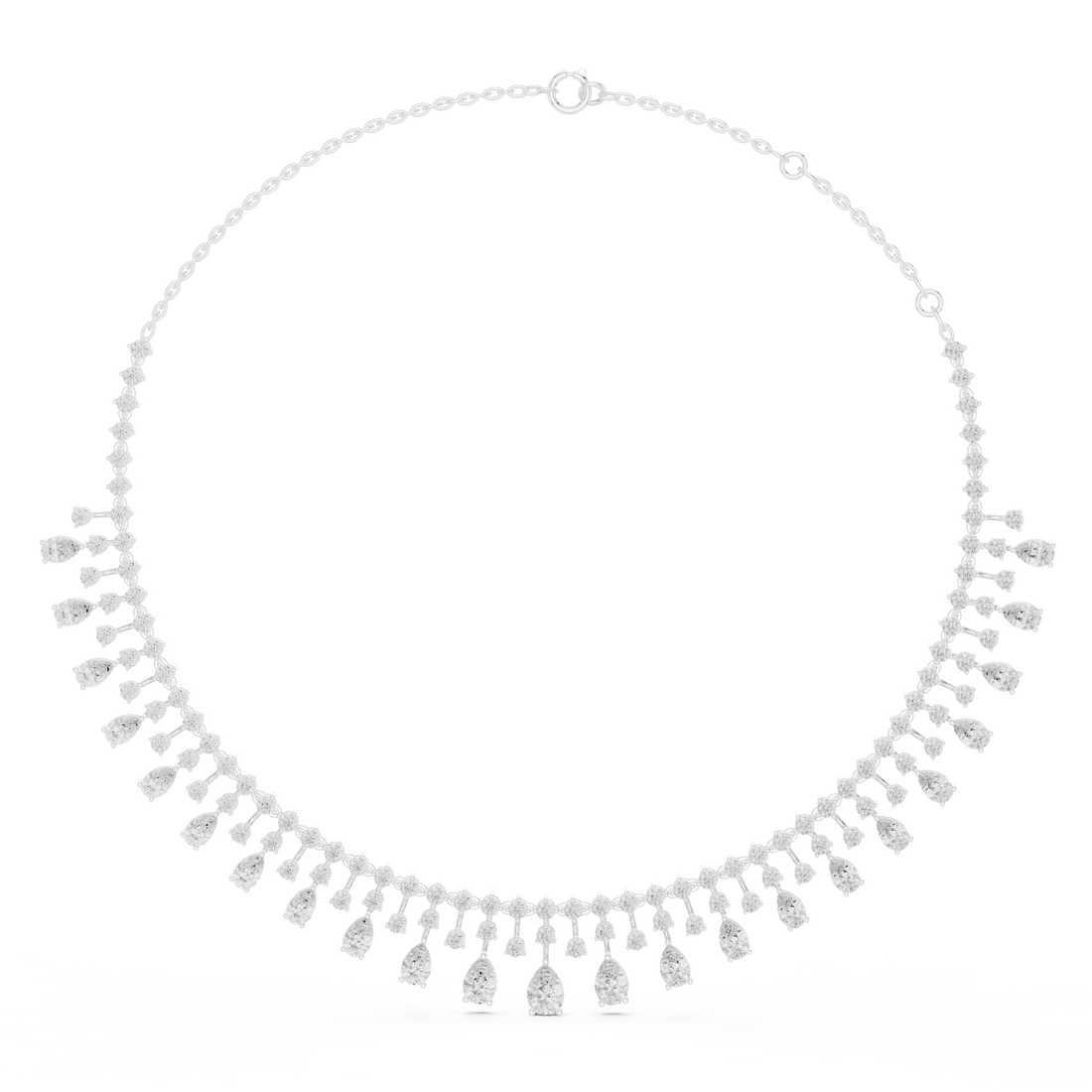 Pear Fringe Bridal Necklace