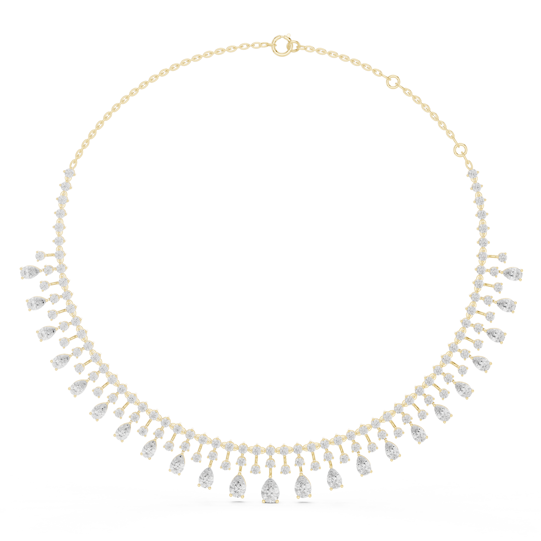 Pear Fringe Bridal Necklace