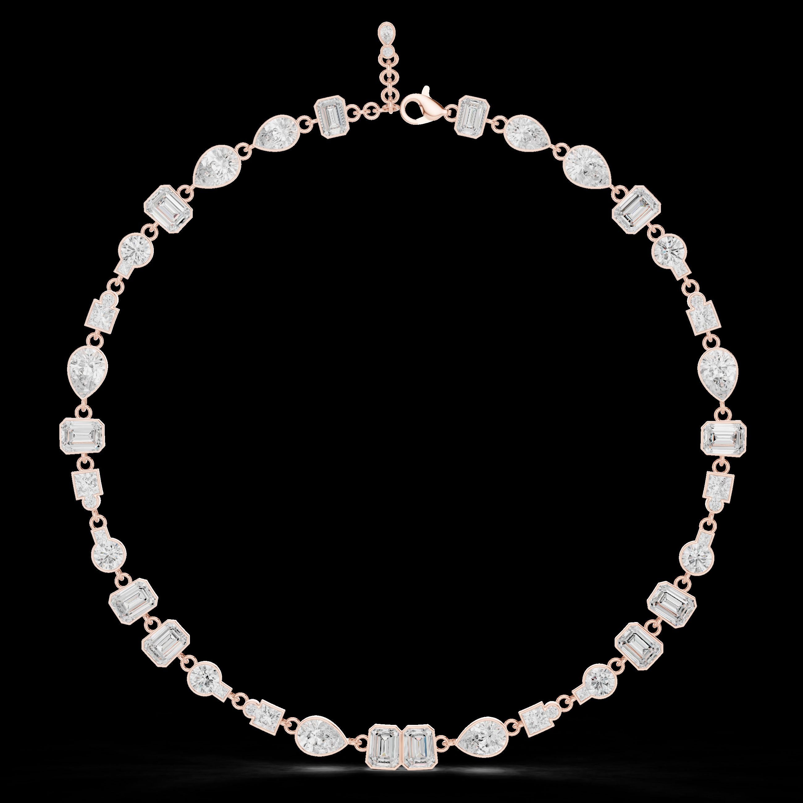 Heritage Mixed-Cut Bezel Necklace