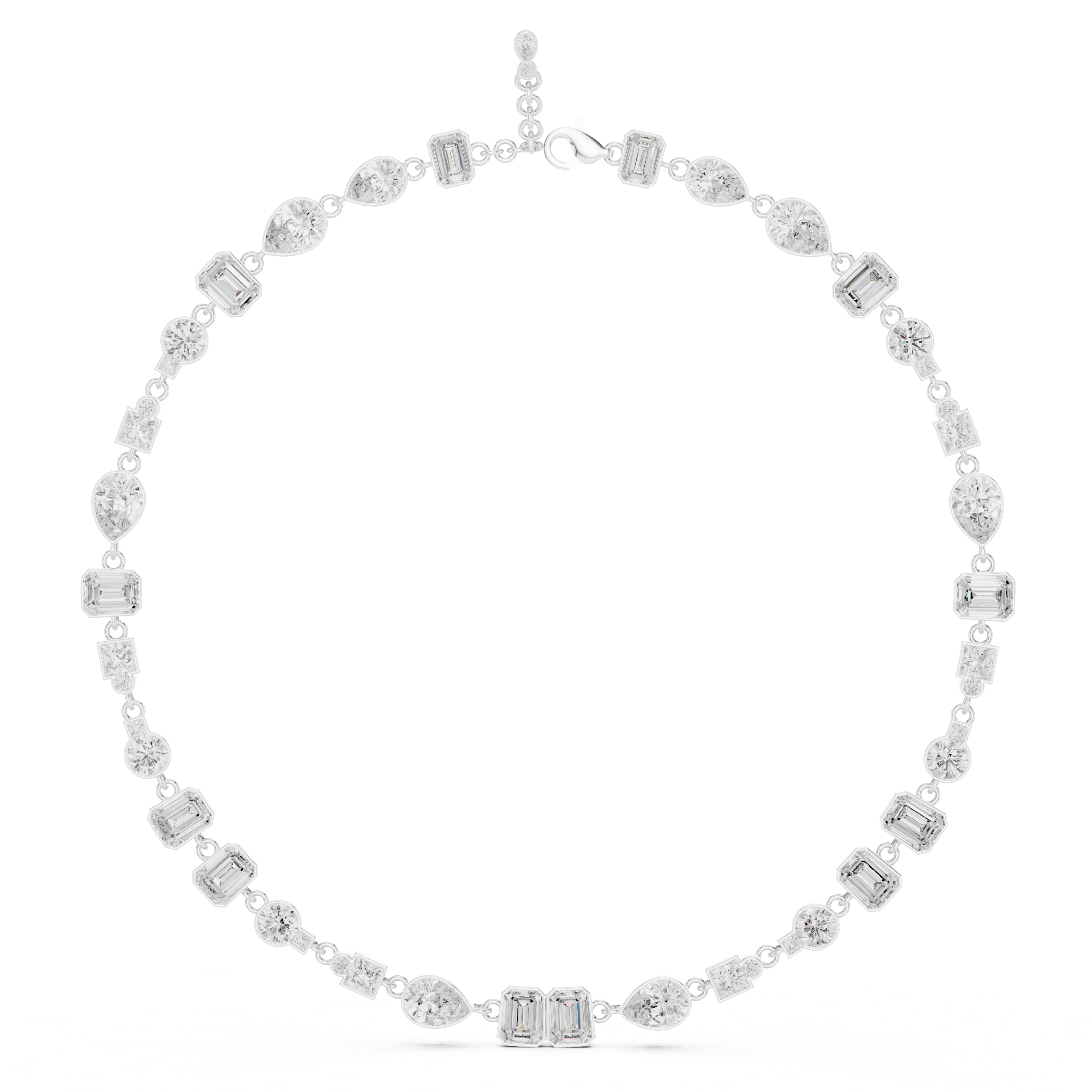 Heritage Mixed-Cut Bezel Necklace