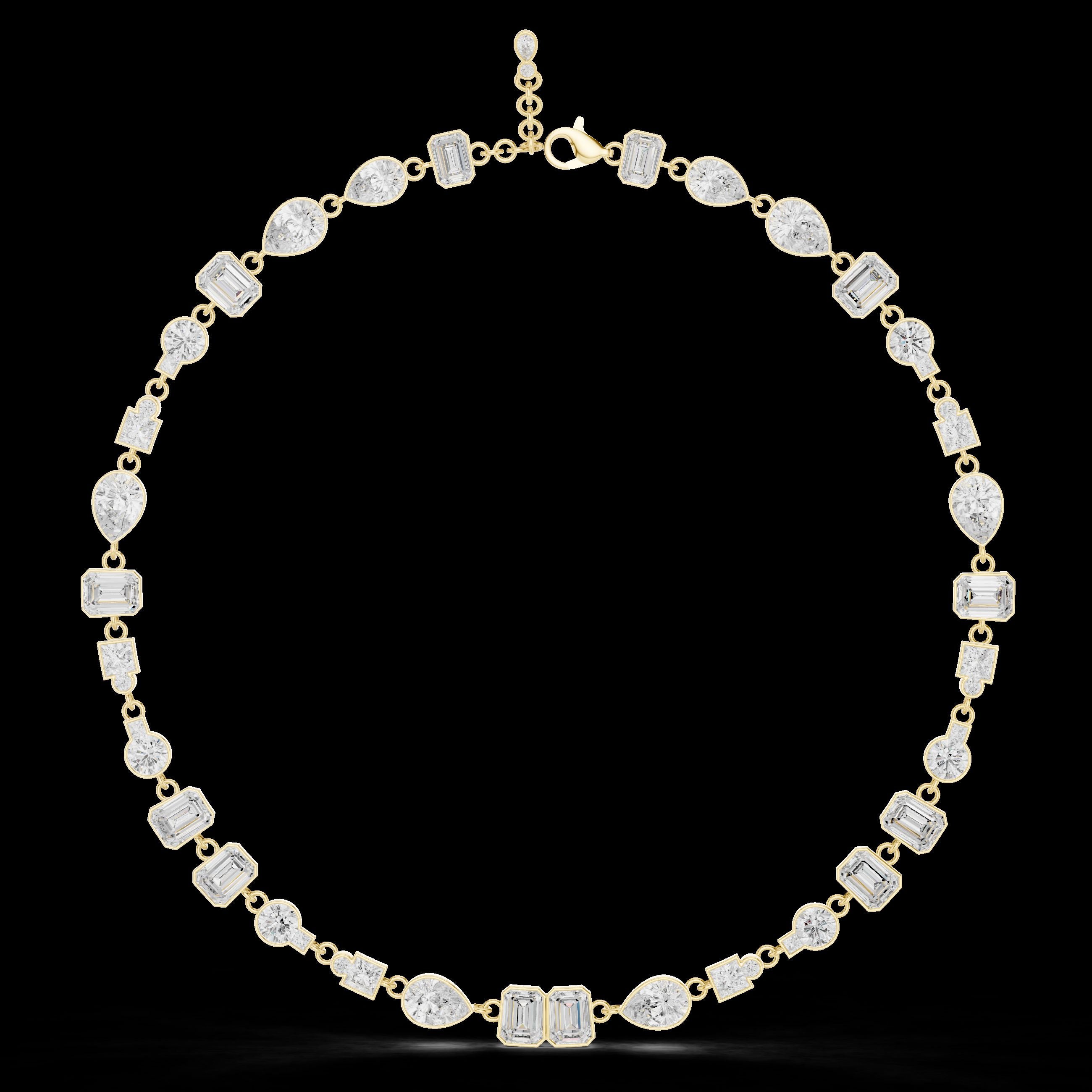 Heritage Mixed-Cut Bezel Necklace