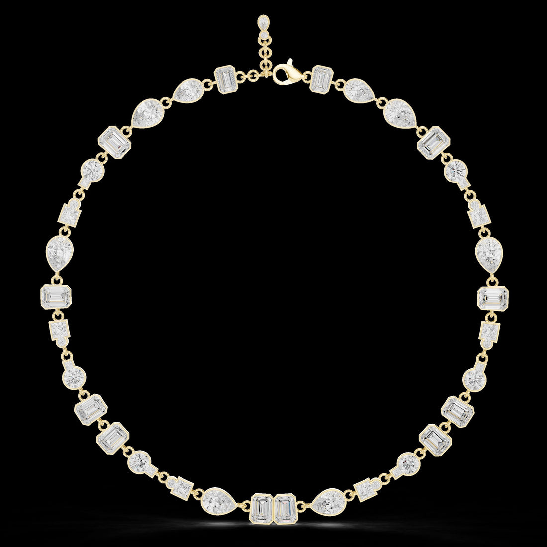 Heritage Mixed-Cut Bezel Necklace