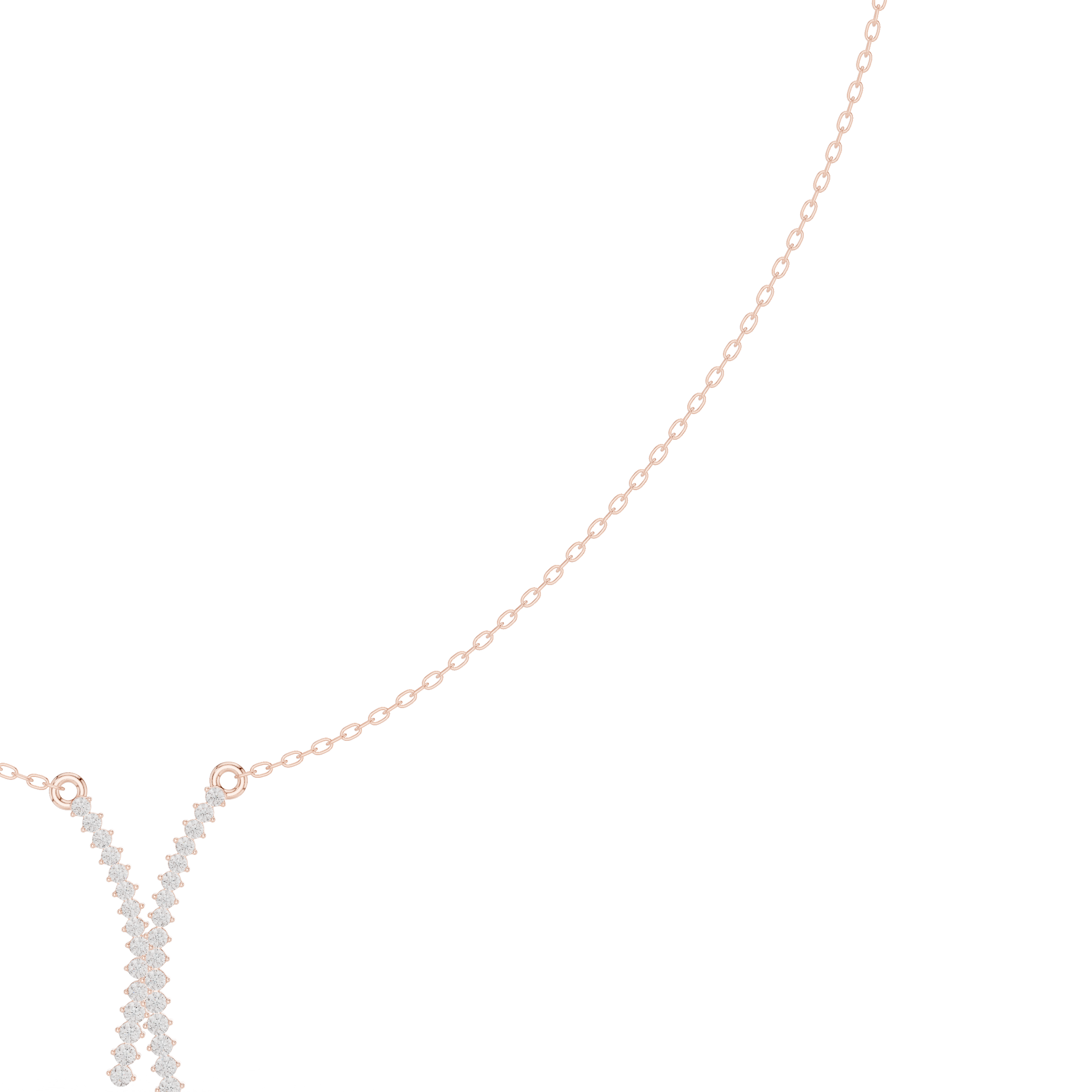 Crossed Strands Y-Pendant Necklace