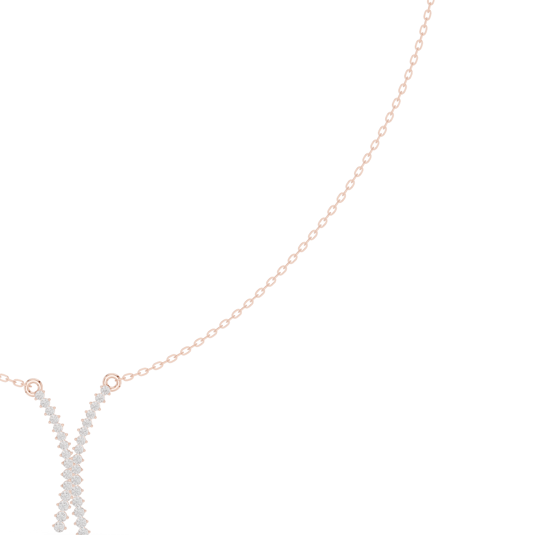 Crossed Strands Y-Pendant Necklace