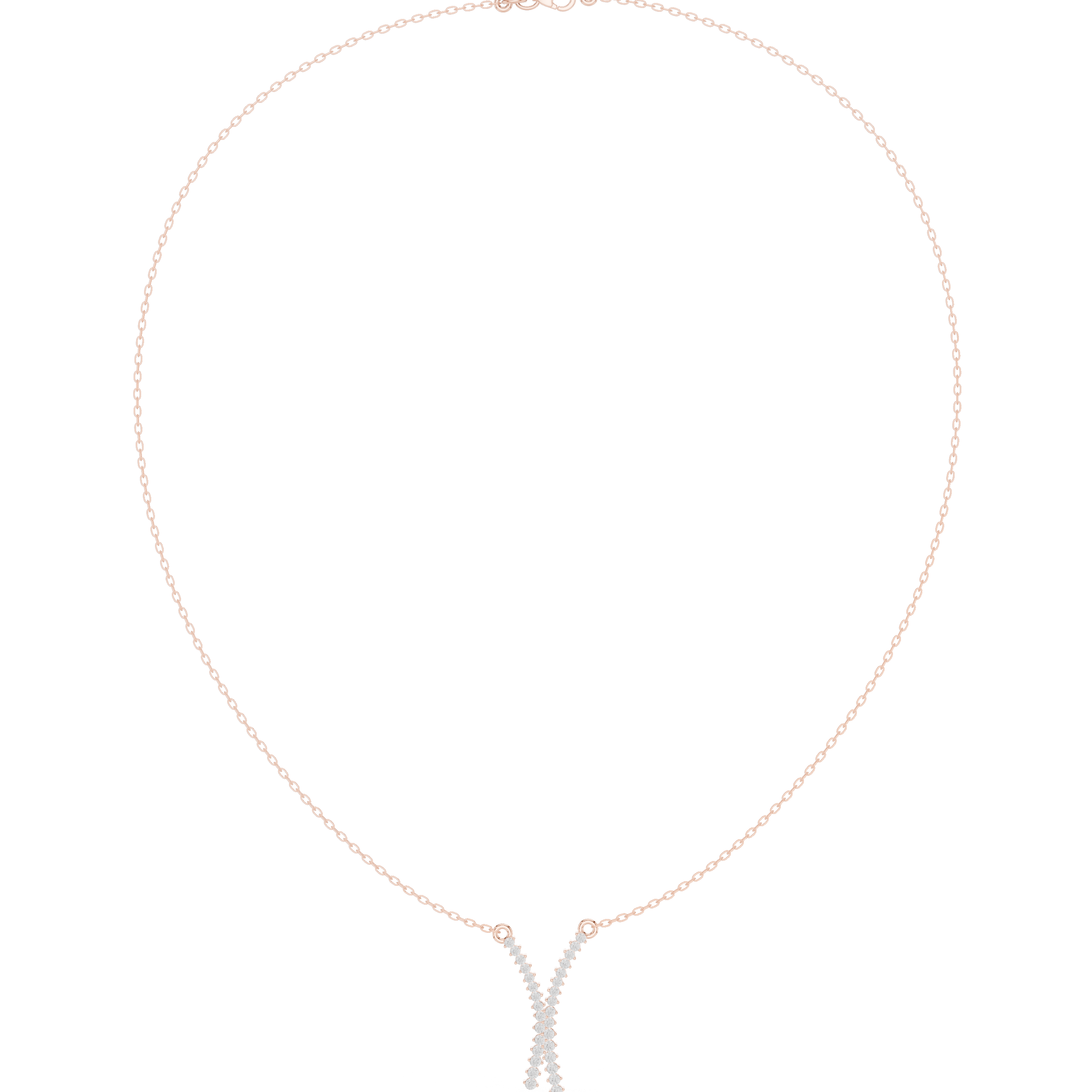 Crossed Strands Y-Pendant Necklace