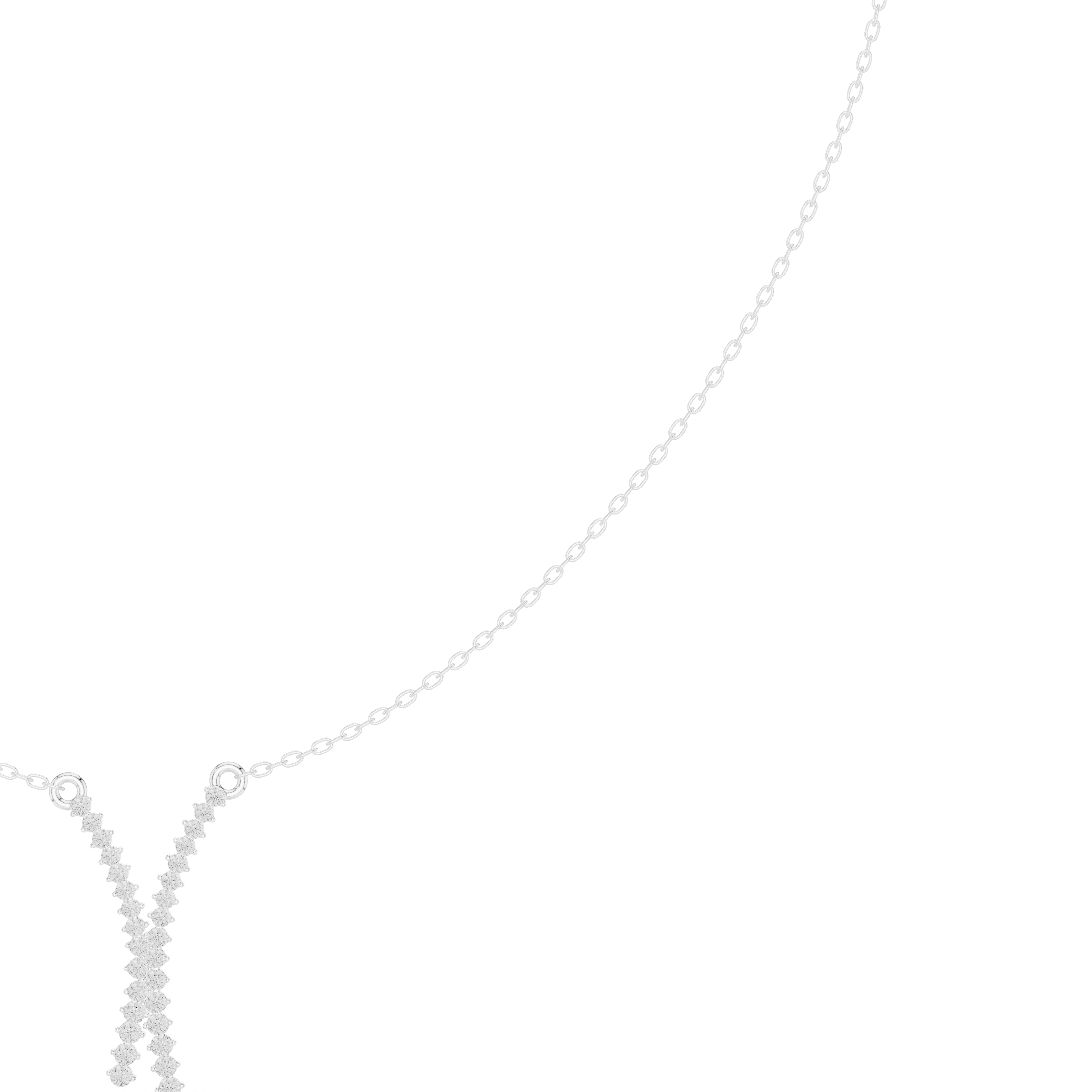 Crossed Strands Y-Pendant Necklace