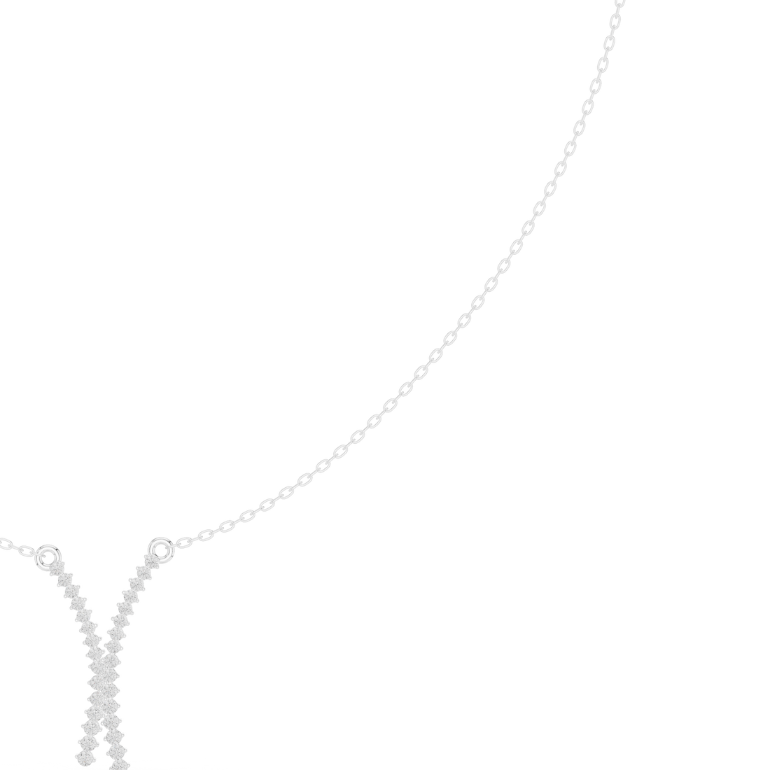 Crossed Strands Y-Pendant Necklace