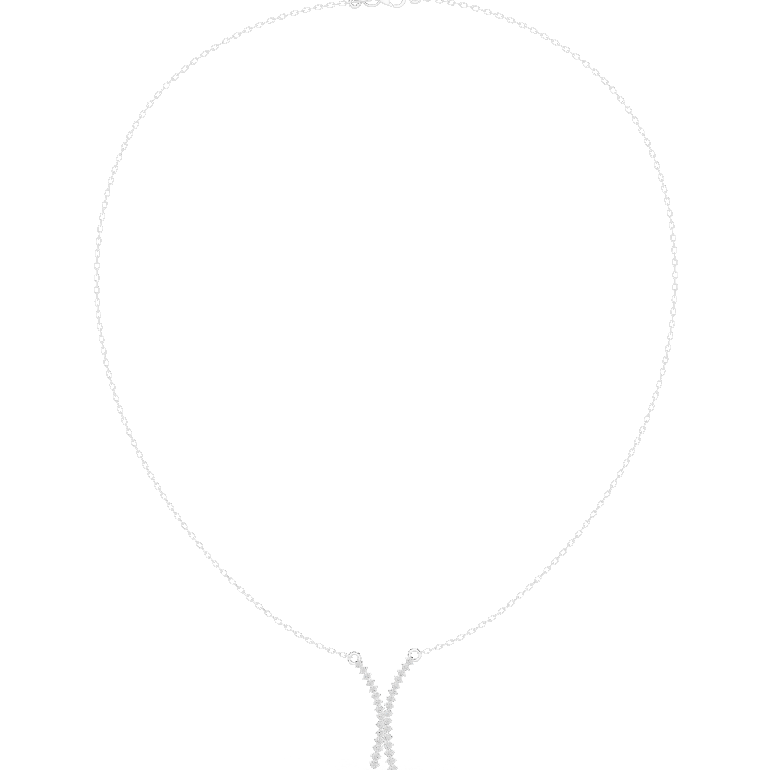 Crossed Strands Y-Pendant Necklace