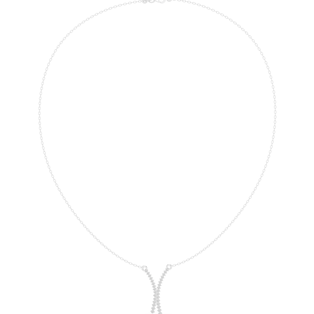 Crossed Strands Y-Pendant Necklace