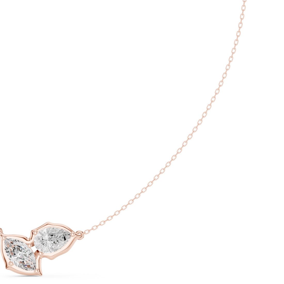 Pear & Marquise Leaf Pendant