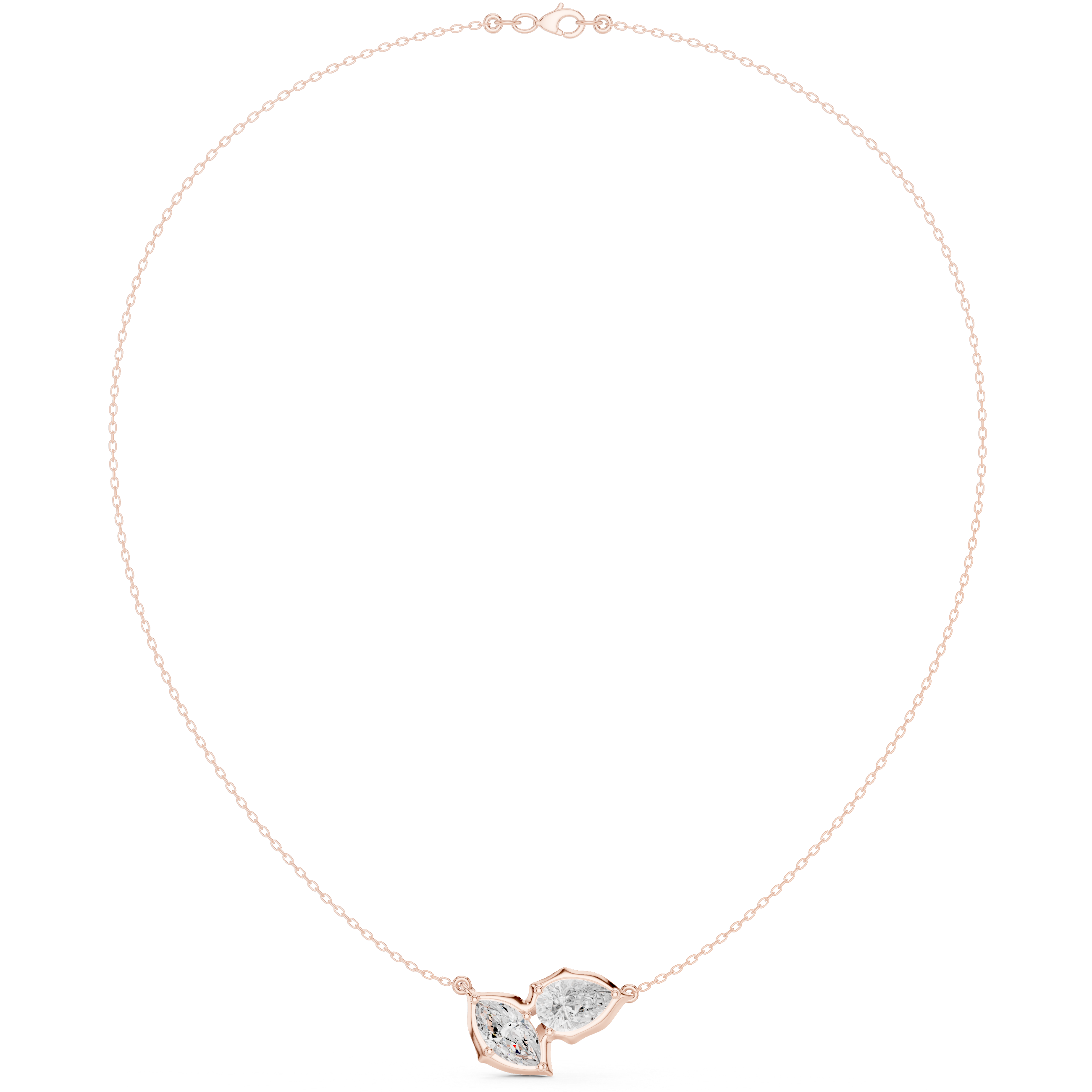 Pear & Marquise Leaf Pendant