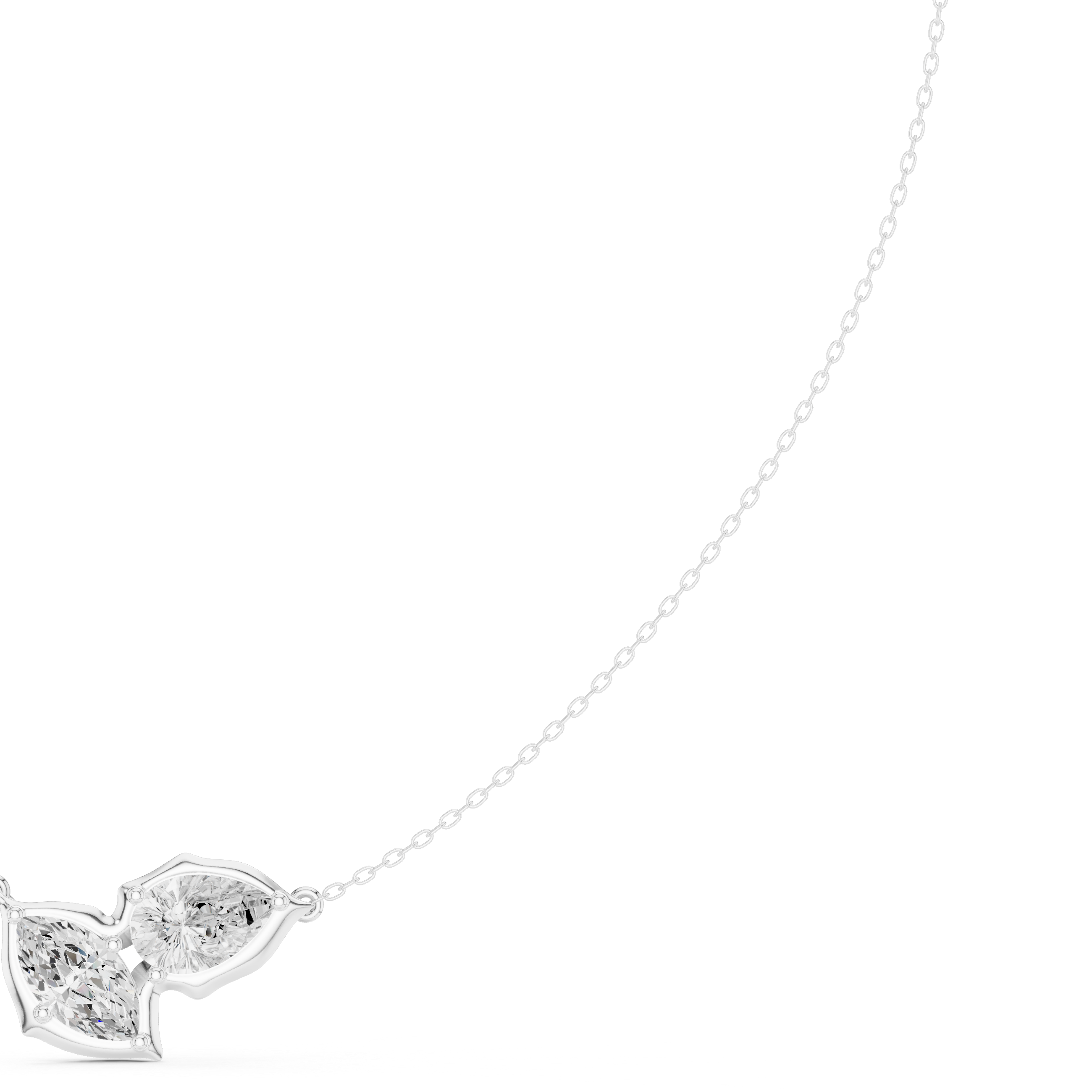 Pear & Marquise Leaf Pendant