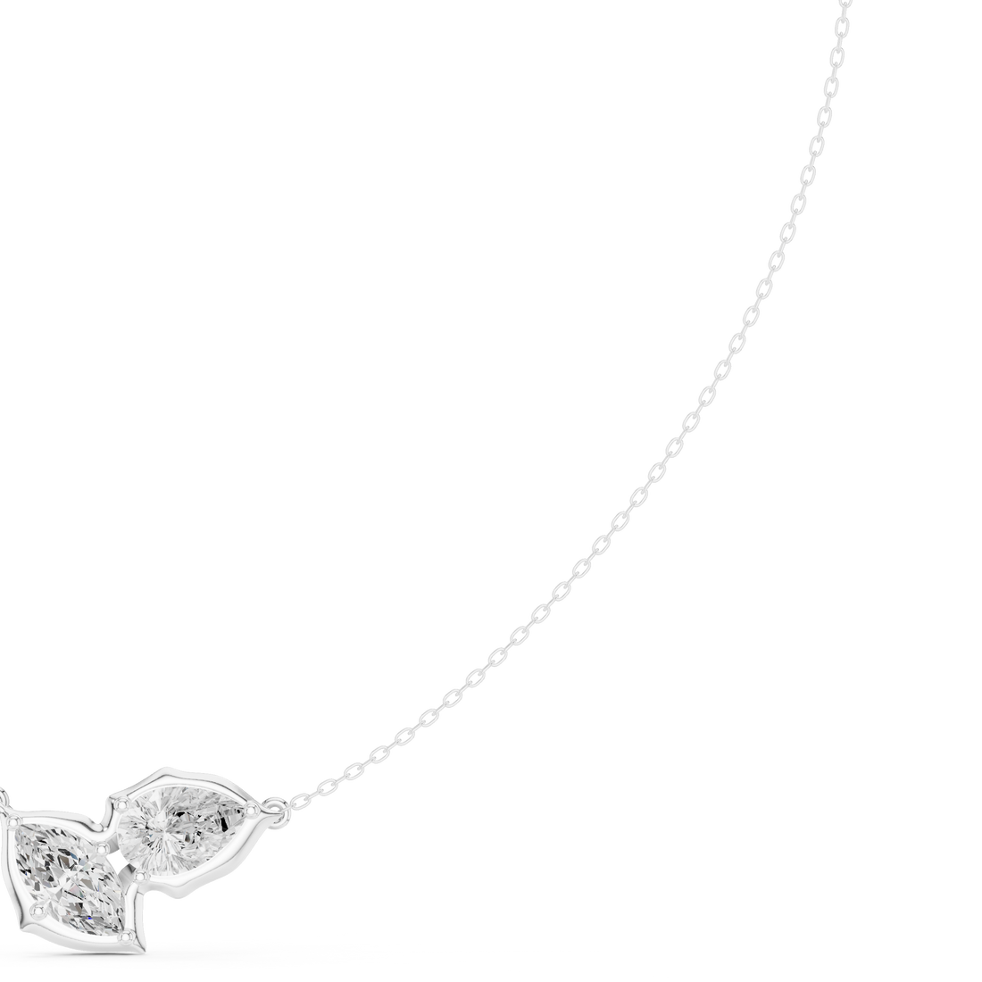 Pear & Marquise Leaf Pendant