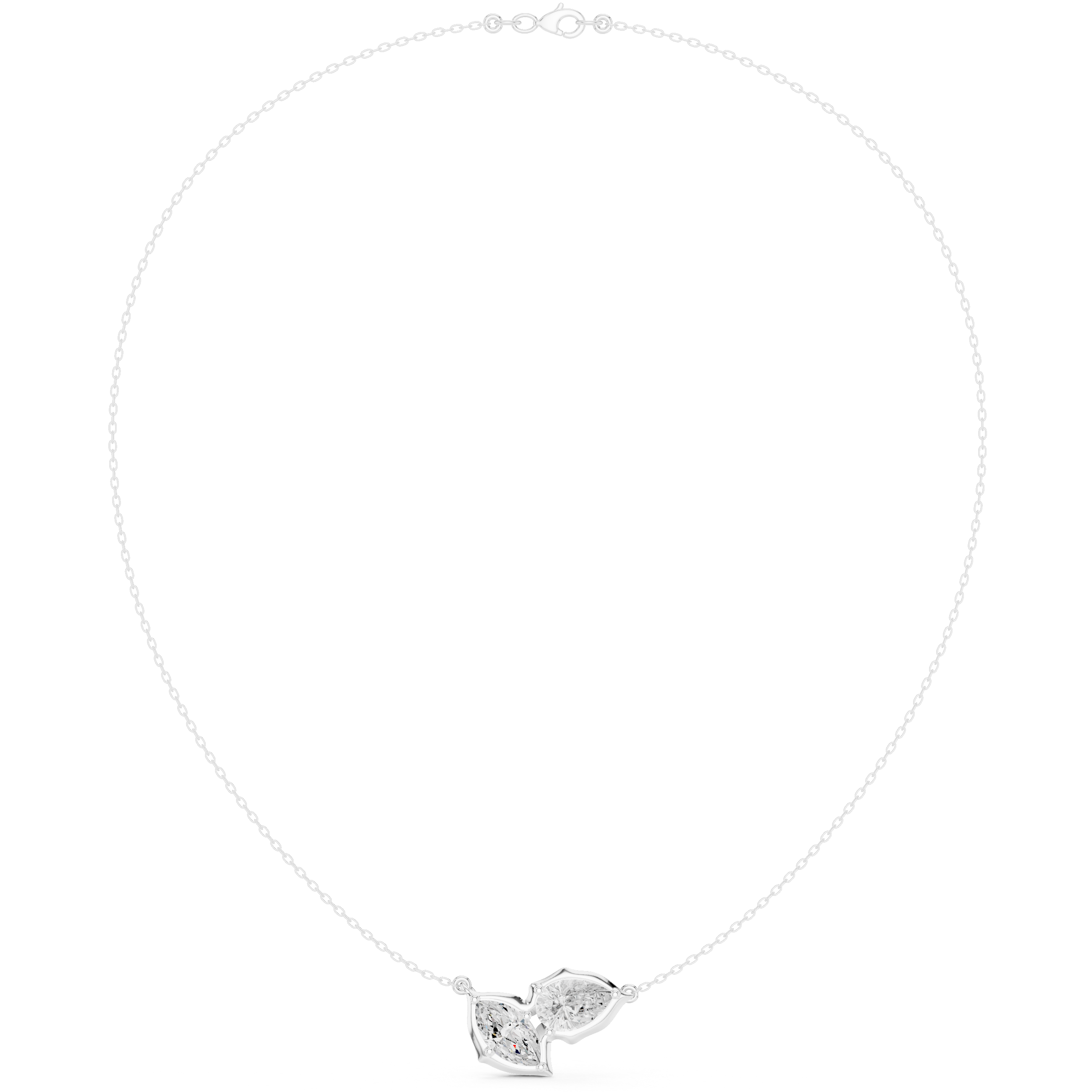 Pear & Marquise Leaf Pendant