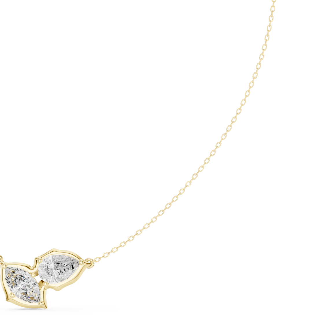 Pear & Marquise Leaf Pendant
