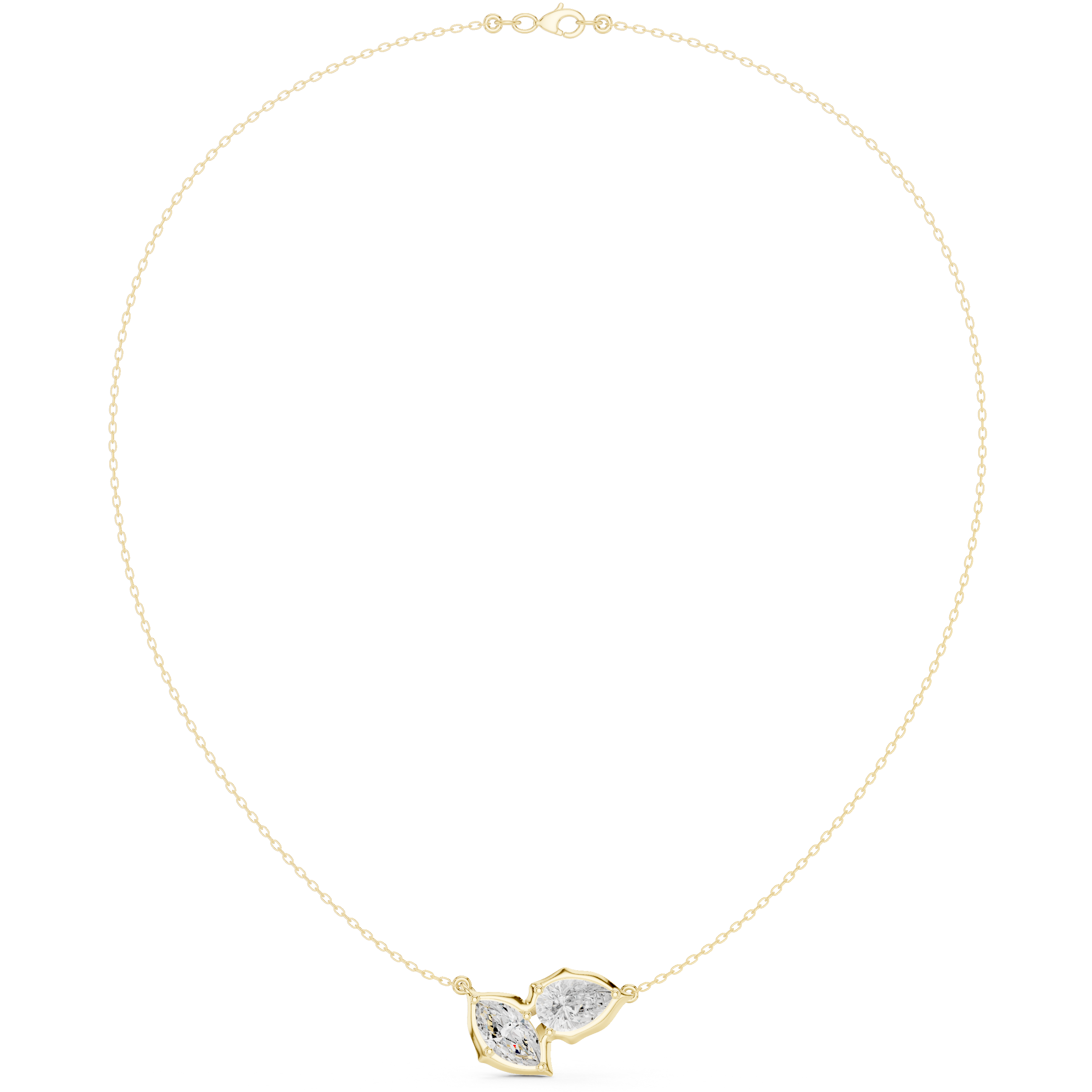 Pear & Marquise Leaf Pendant