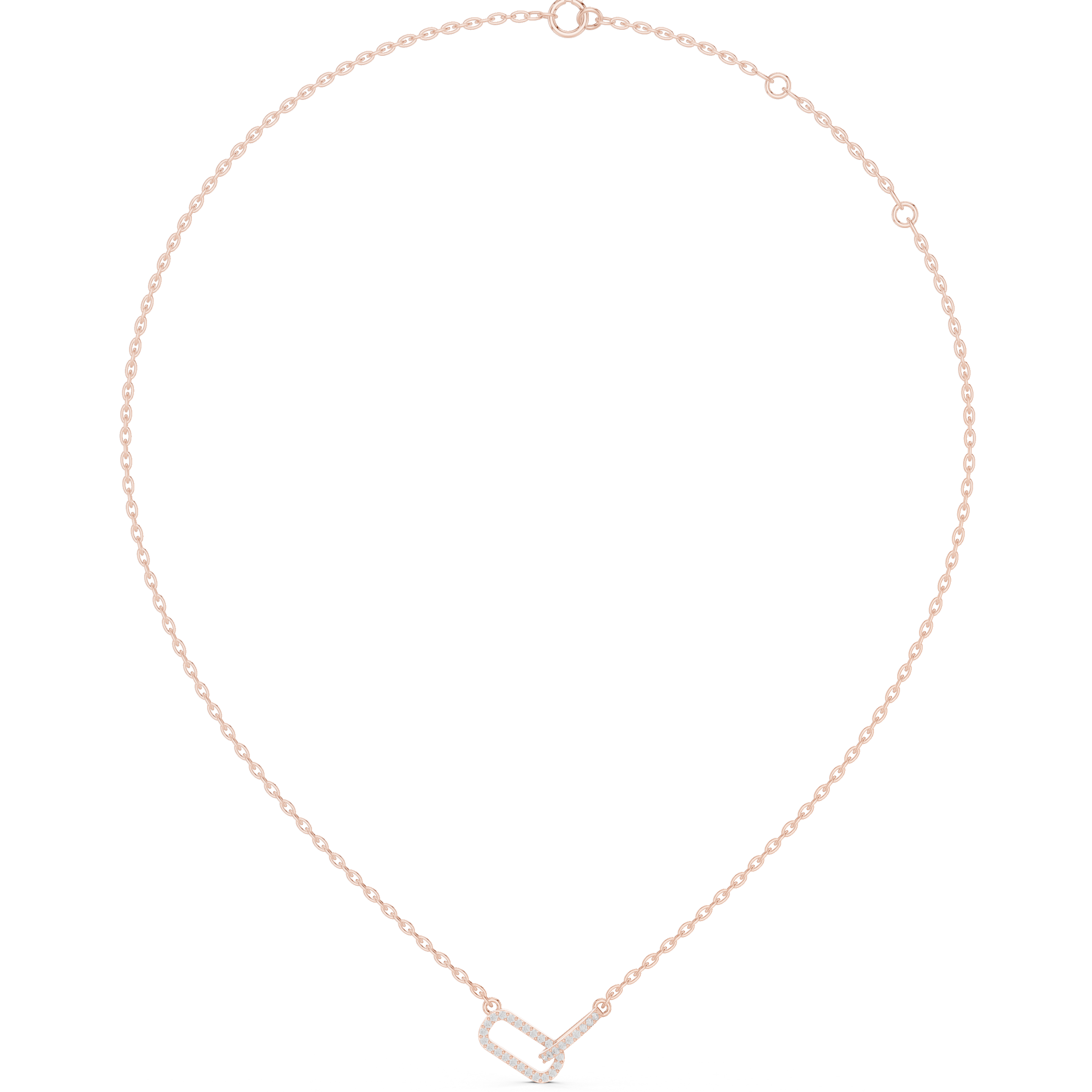 Interlocked Heart Pendant Necklace