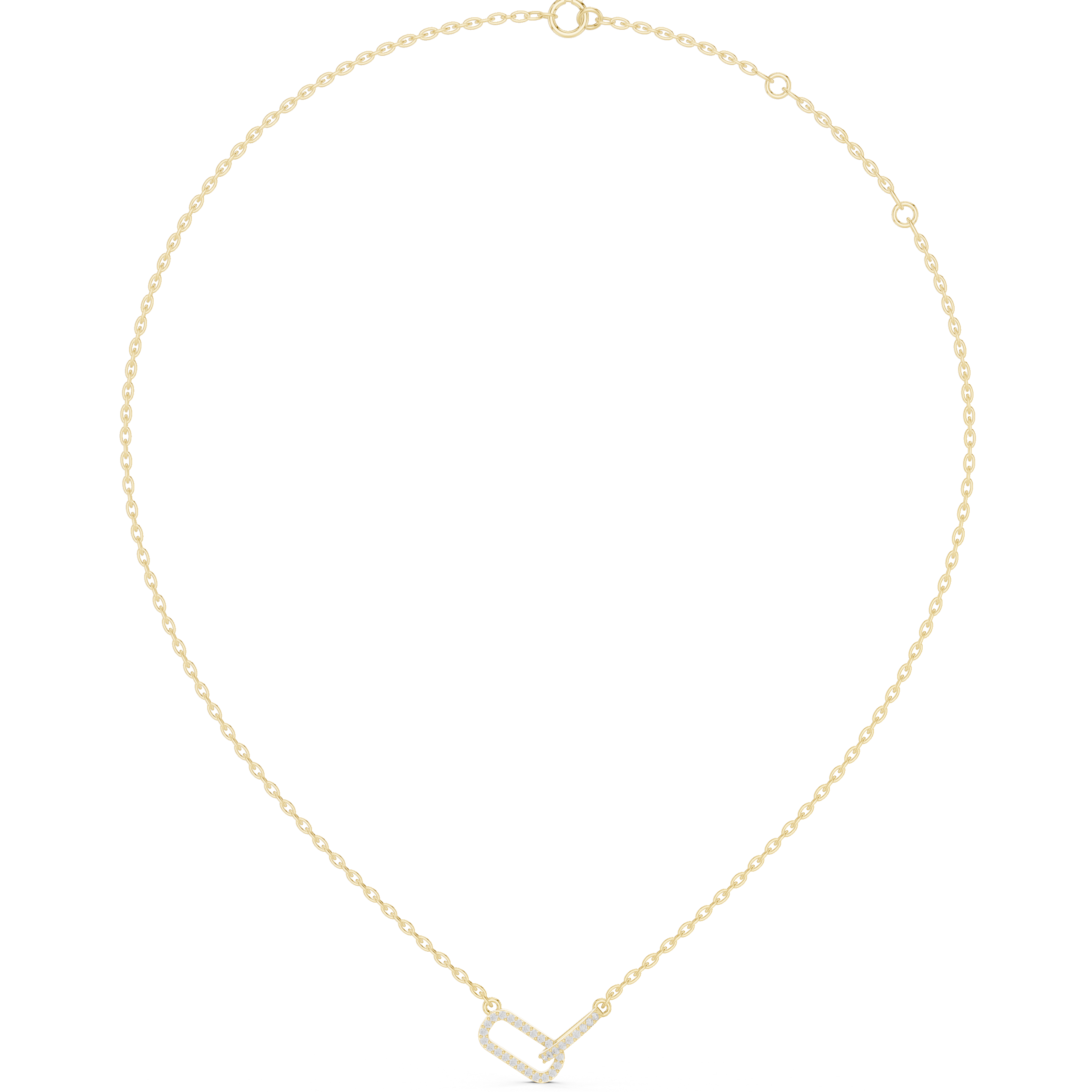 Interlocked Heart Pendant Necklace