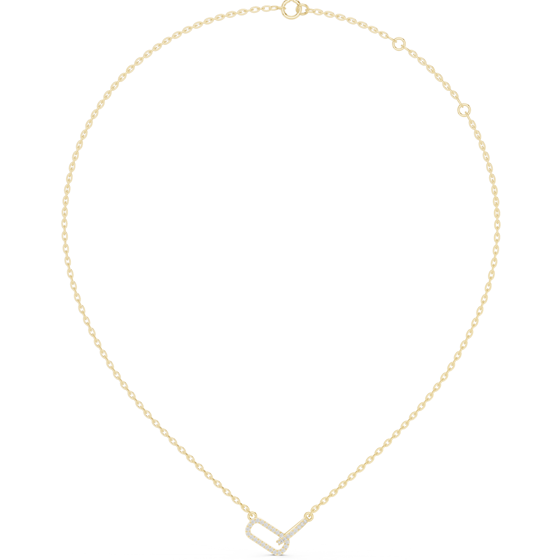 Interlocked Heart Pendant Necklace