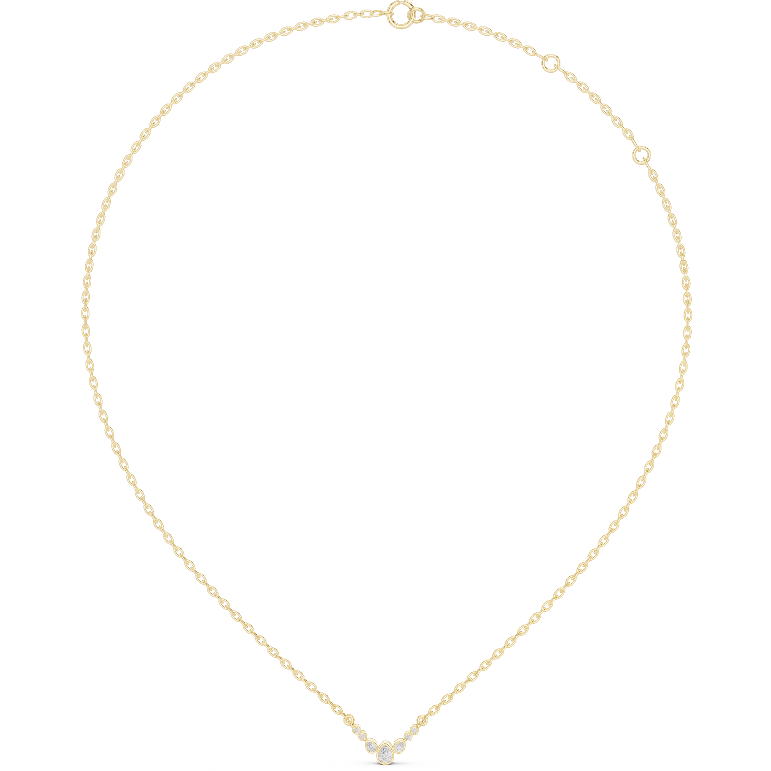 Graduated Bezel Curve Pendant