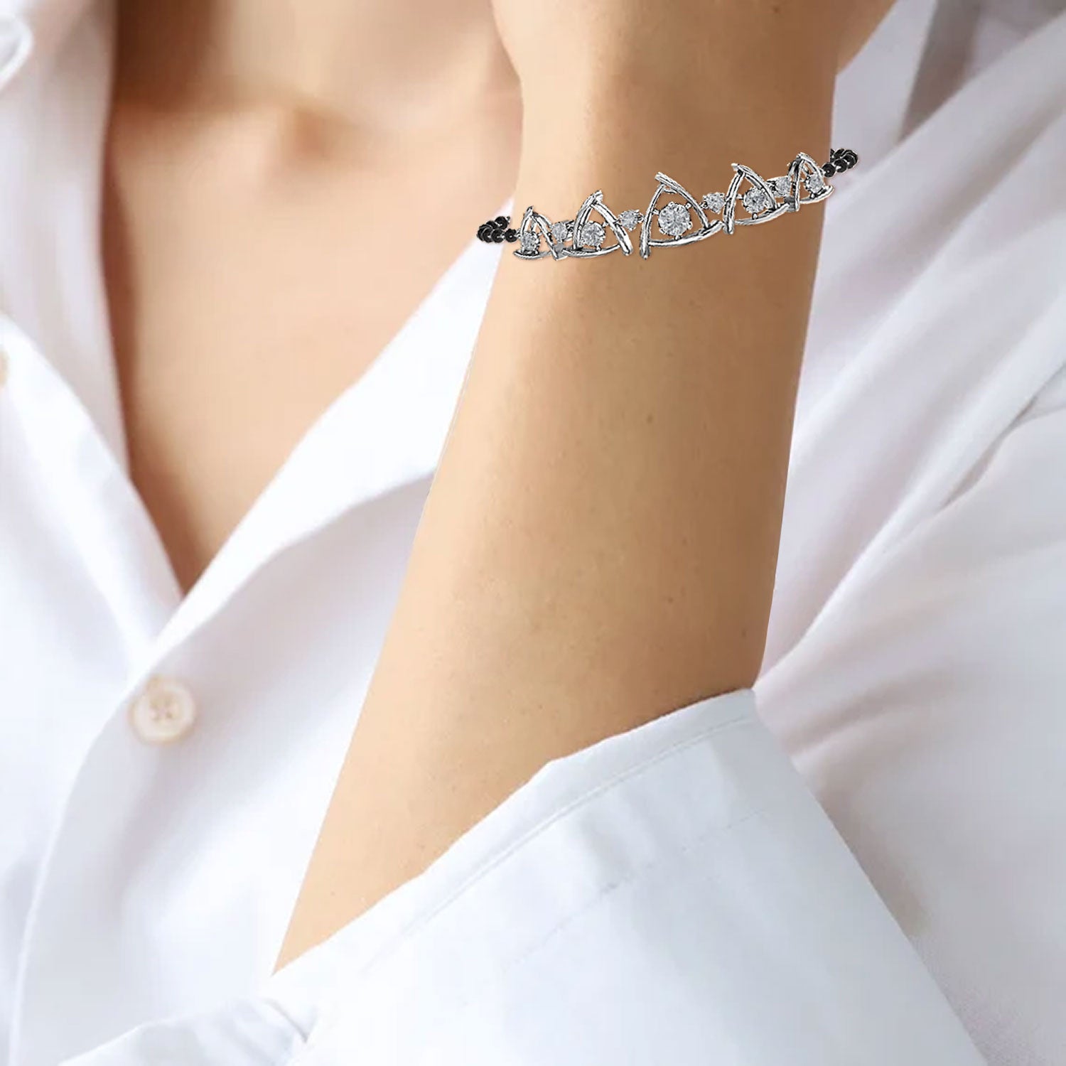 Tria Radiance Mangalsutra Bracelet - Moena