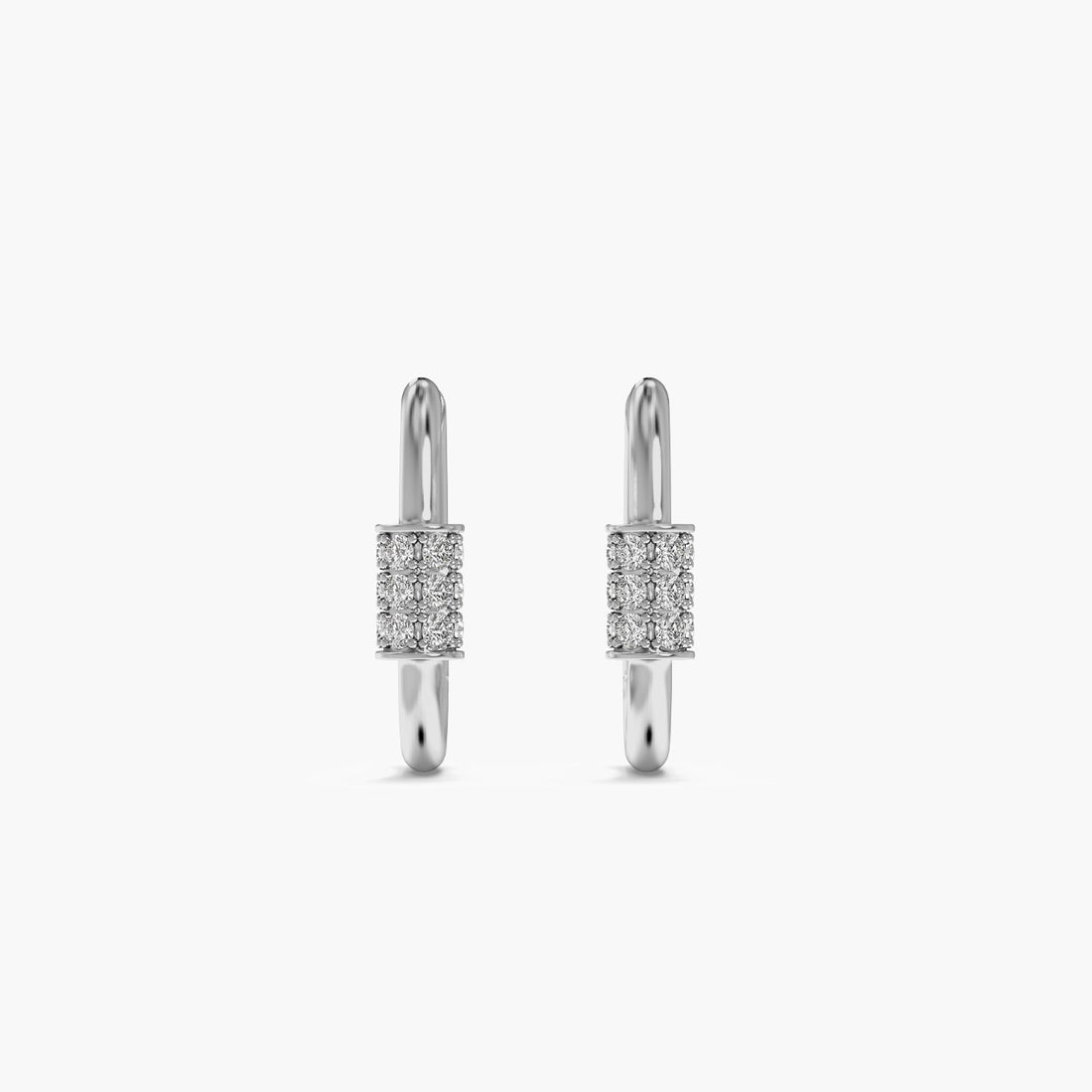 Daily Spark - Front View in White Gold - Diamond Jewellery by Moena