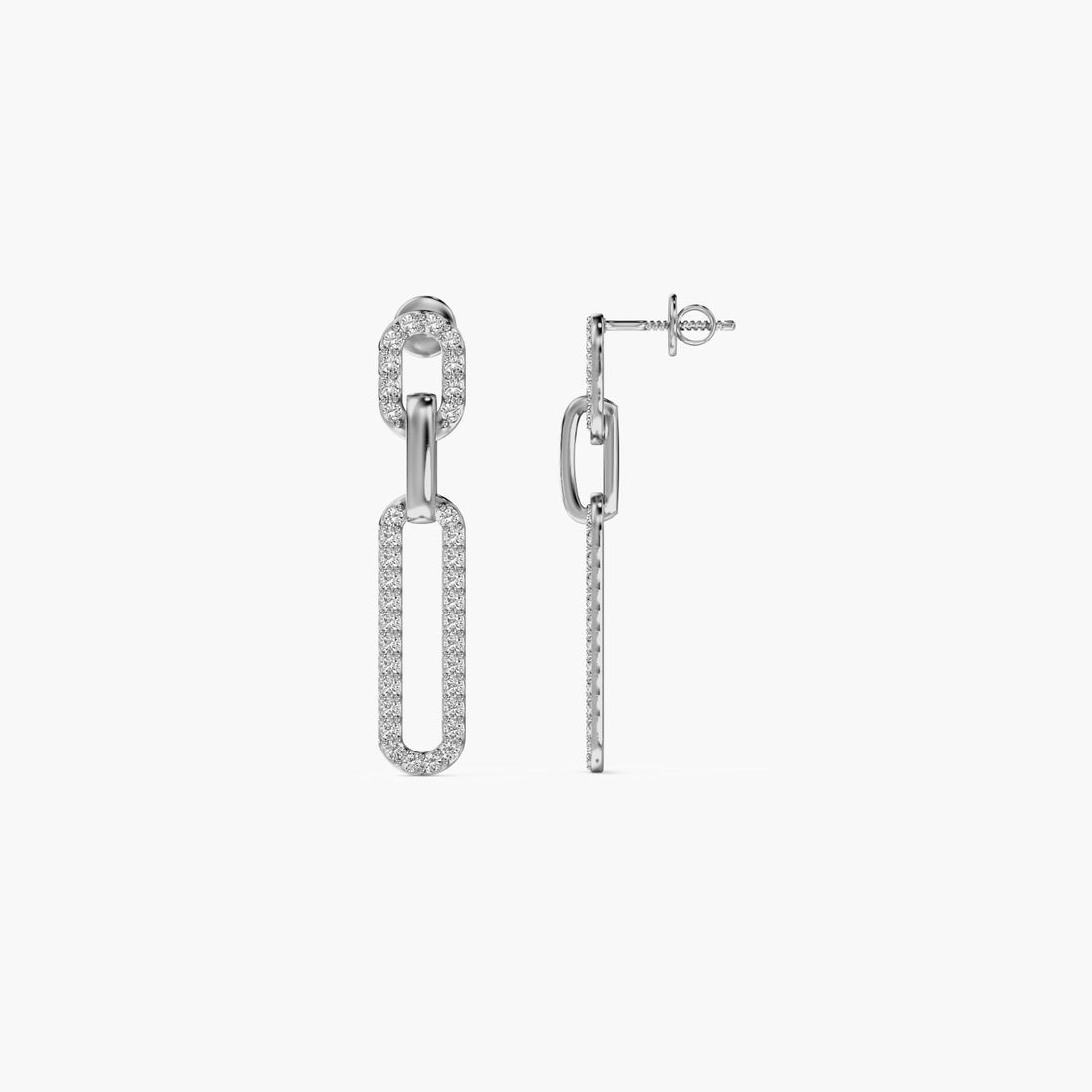 Urban Loop - Side View in White Gold - Diamond Jewellery by Moena