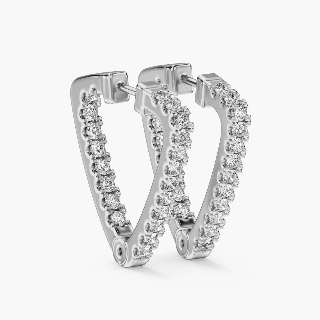 Edge Gleam - 3D View in White Gold - Diamond Jewellery by Moena