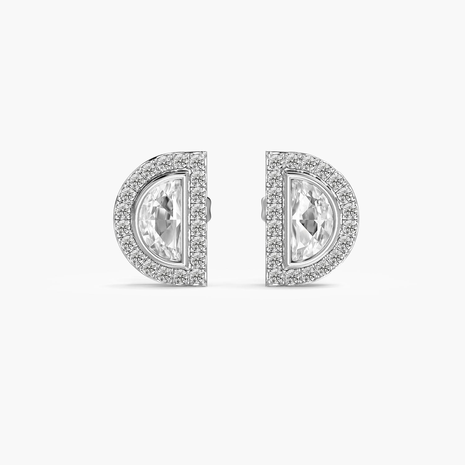 Lunara Half Moon Diamond Studs