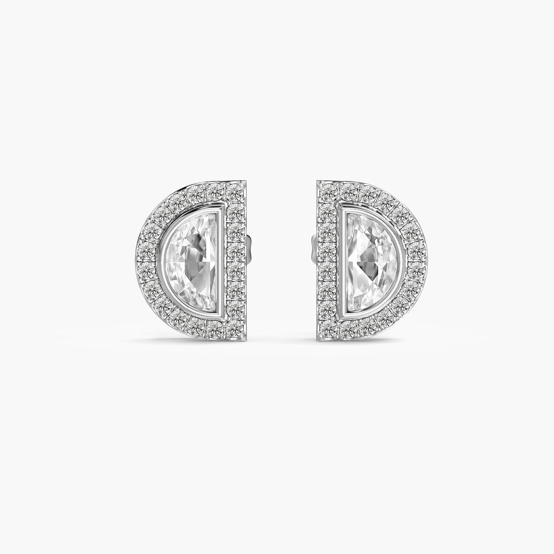 Lunara Half Moon Diamond Studs